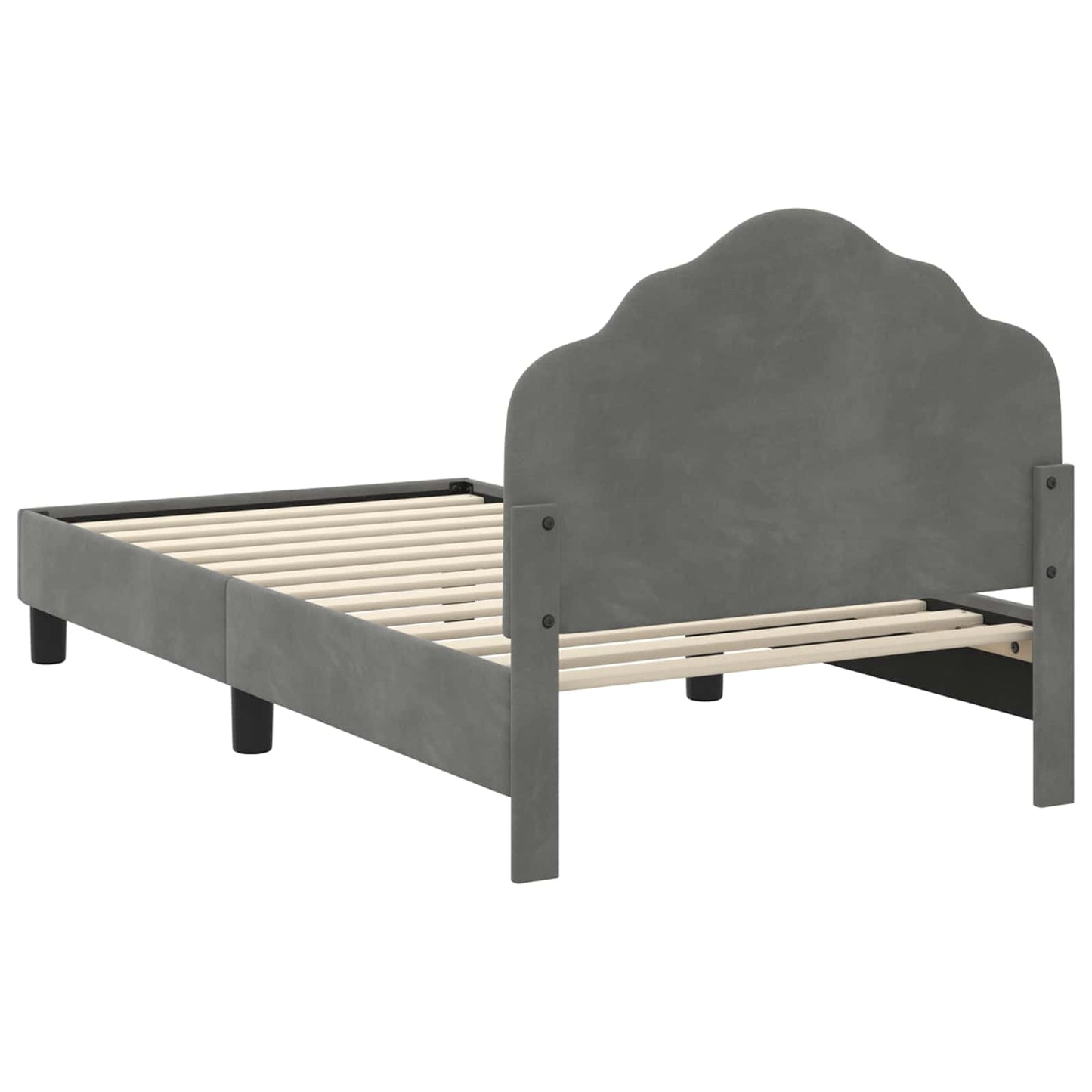 Bedframe voor kinderen met hoofdbord Donkergrijs 80 x 160 cm is nu te koop bij PeponiXL, paradijselijk wonen!
