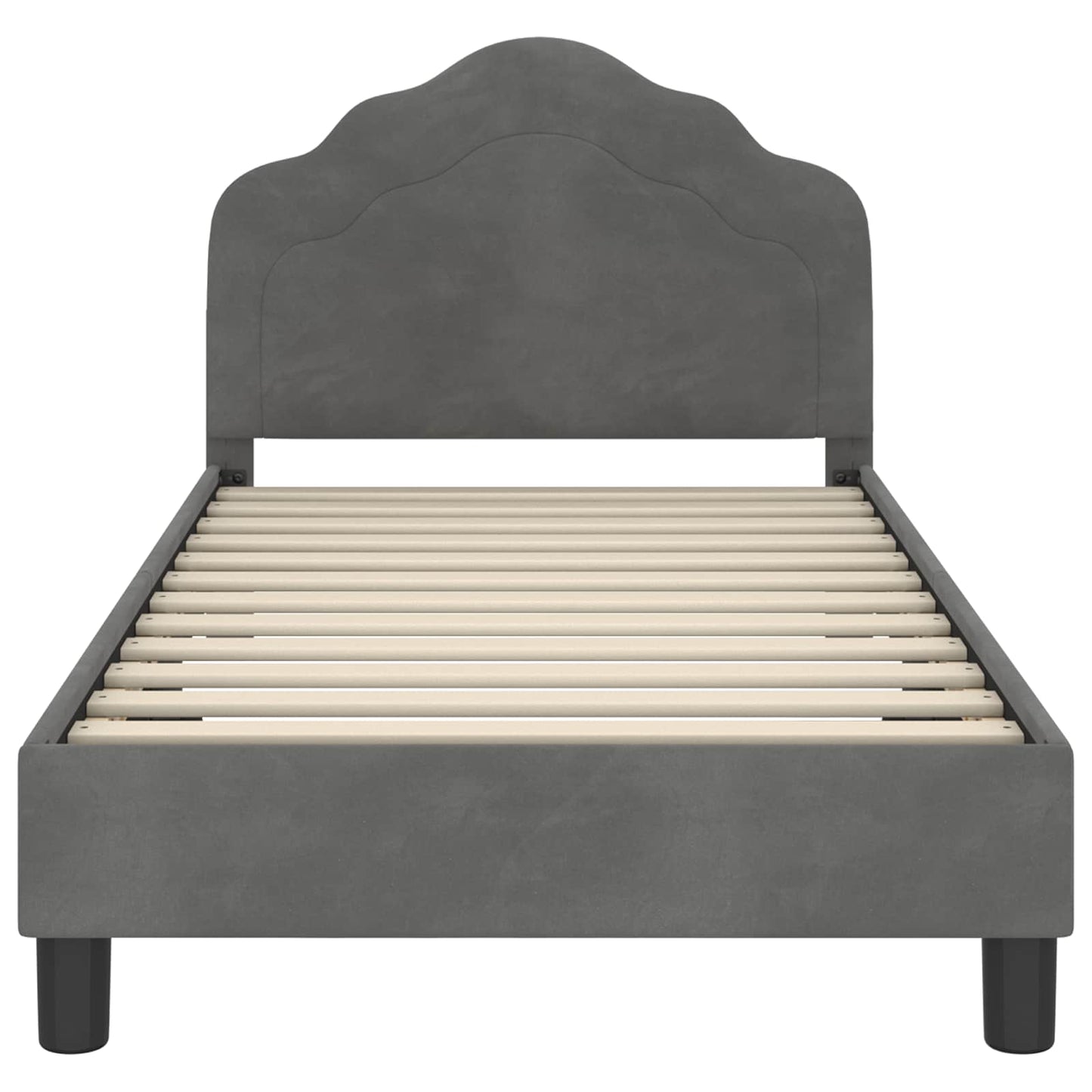 Bedframe voor kinderen met hoofdbord Donkergrijs 80 x 160 cm is nu te koop bij PeponiXL, paradijselijk wonen!