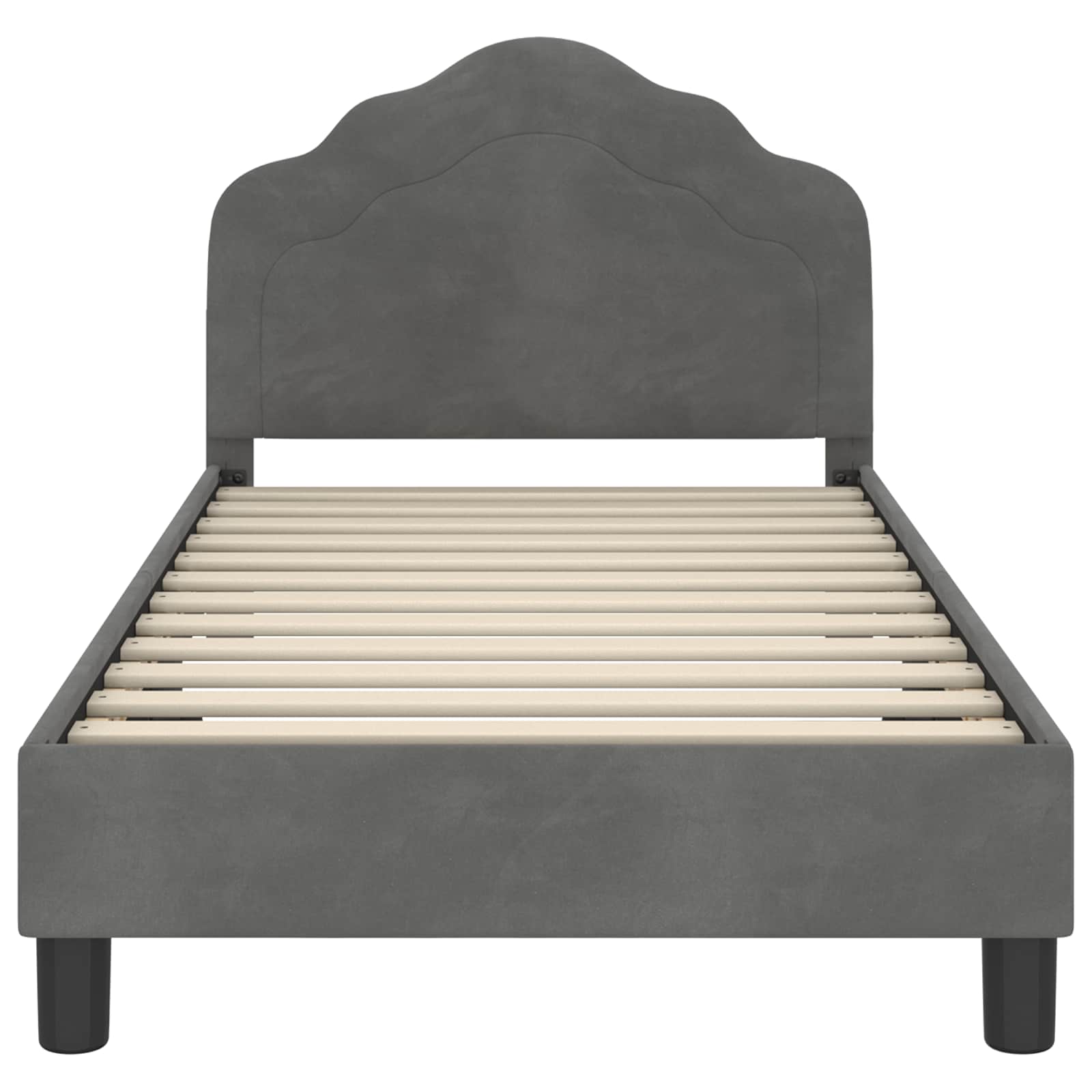 Bedframe voor kinderen met hoofdbord Donkergrijs 80 x 160 cm is nu te koop bij PeponiXL, paradijselijk wonen!