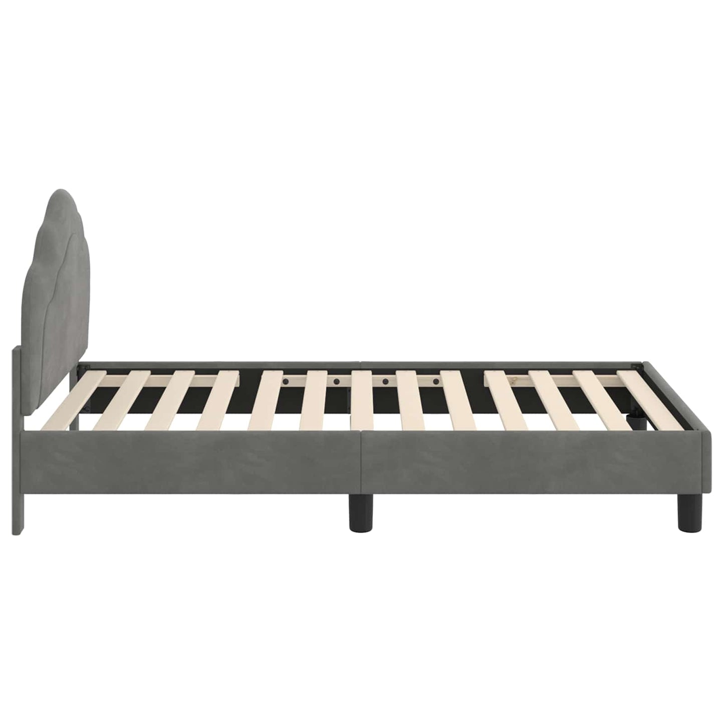 Bedframe voor kinderen met hoofdbord Donkergrijs 80 x 160 cm is nu te koop bij PeponiXL, paradijselijk wonen!