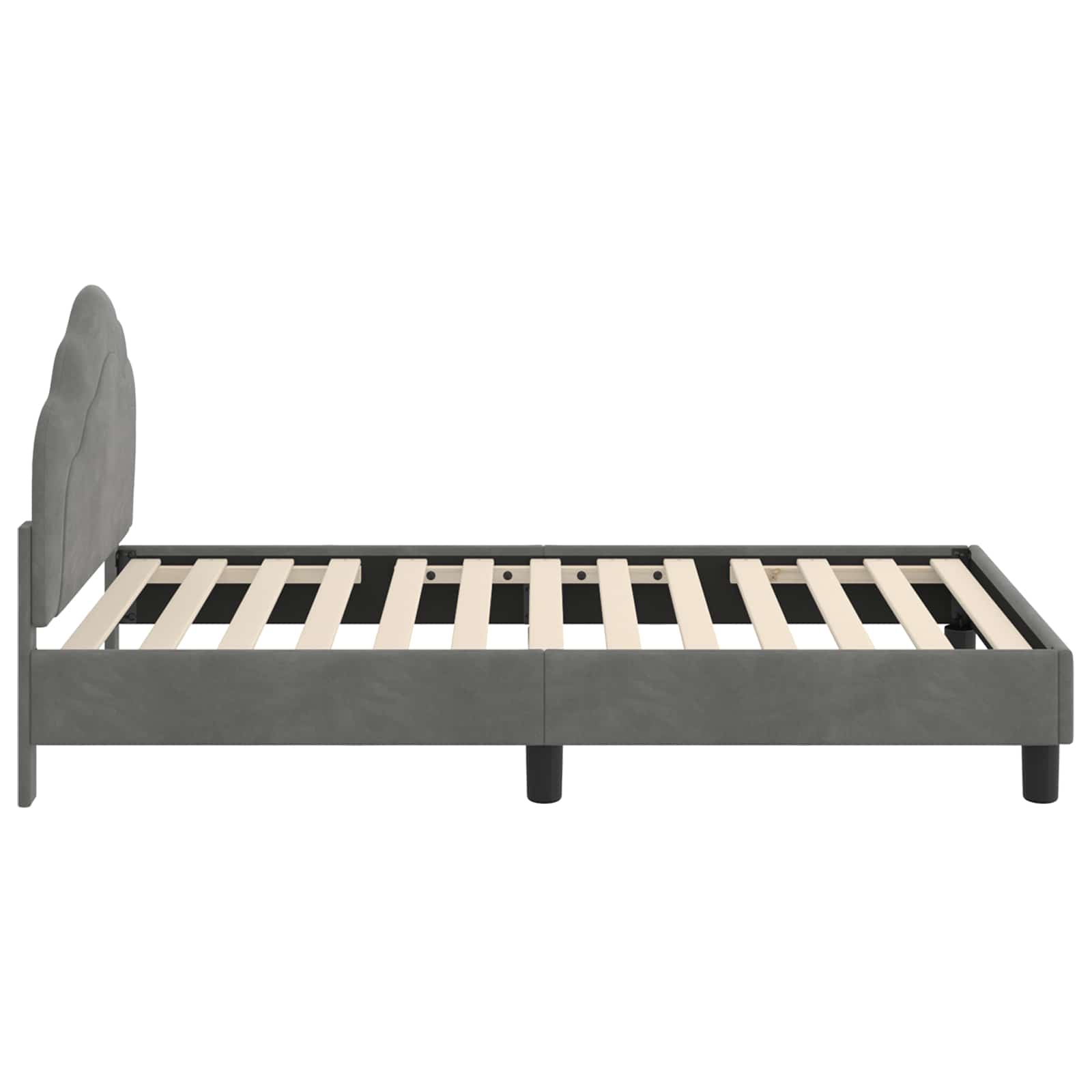 Bedframe voor kinderen met hoofdbord Donkergrijs 80 x 160 cm is nu te koop bij PeponiXL, paradijselijk wonen!