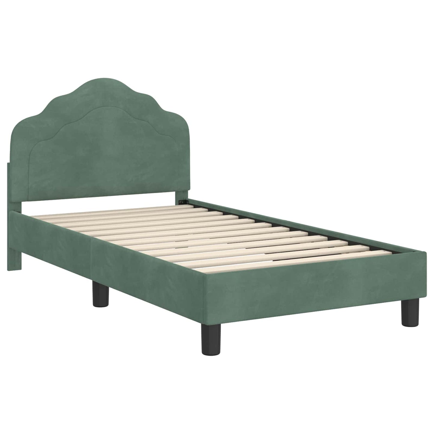 Bedframe voor kinderen met hoofdbord Zeegroen 80 x 160 cm is nu te koop bij PeponiXL, paradijselijk wonen!