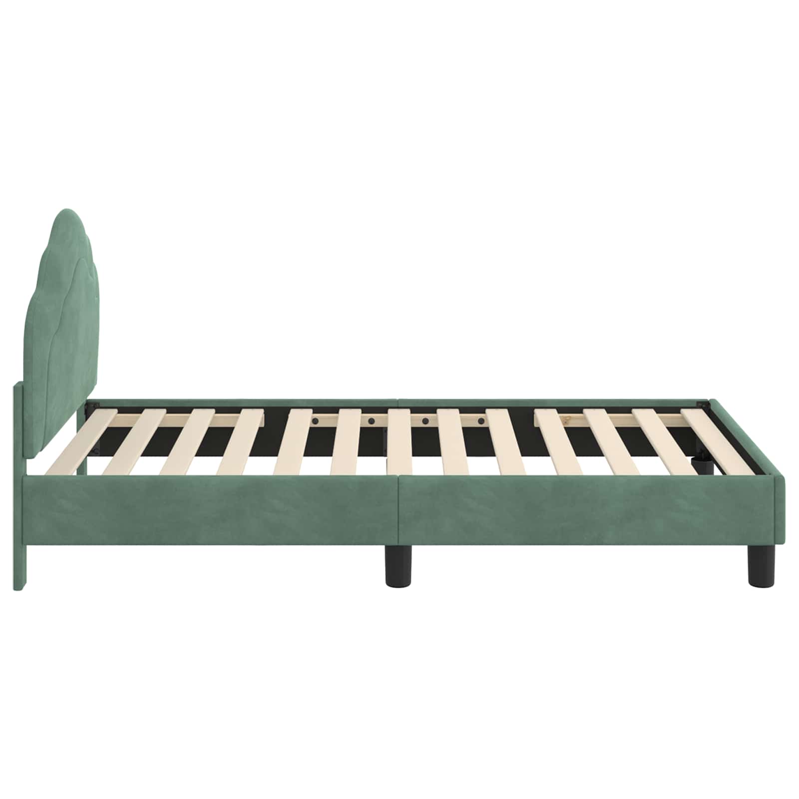 Bedframe voor kinderen met hoofdbord Zeegroen 80 x 160 cm is nu te koop bij PeponiXL, paradijselijk wonen!
