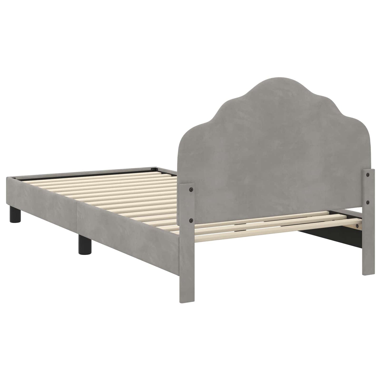 Bedframe voor kinderen met hoofdbord Lichtgrijs 80 x 200 cm is nu te koop bij PeponiXL, paradijselijk wonen!