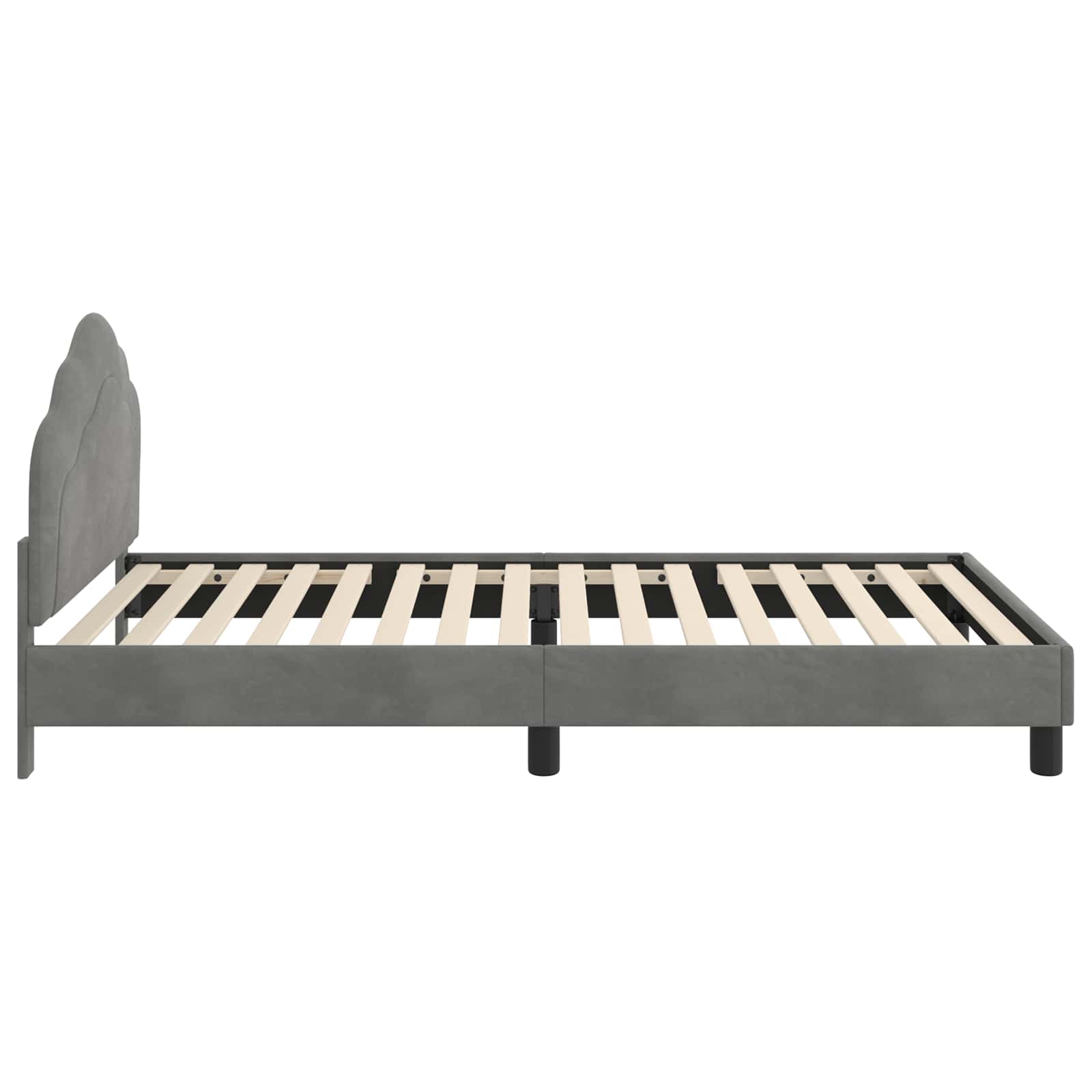 Bedframe voor kinderen met hoofdbord Donkergrijs 80 x 200 cm is nu te koop bij PeponiXL, paradijselijk wonen!