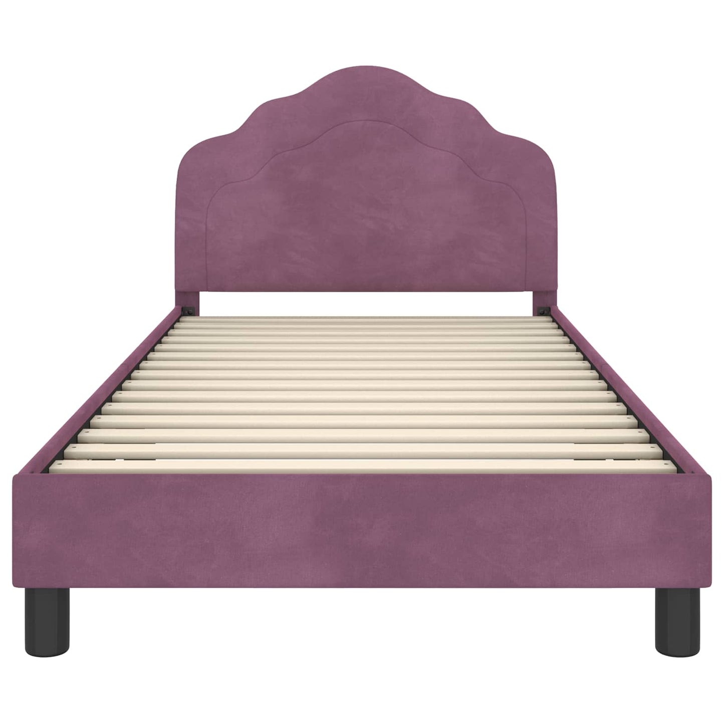 Bedframe voor kinderen met hoofdbord Paars 80 x 200 cm Fluweel is nu te koop bij PeponiXL, paradijselijk wonen!
