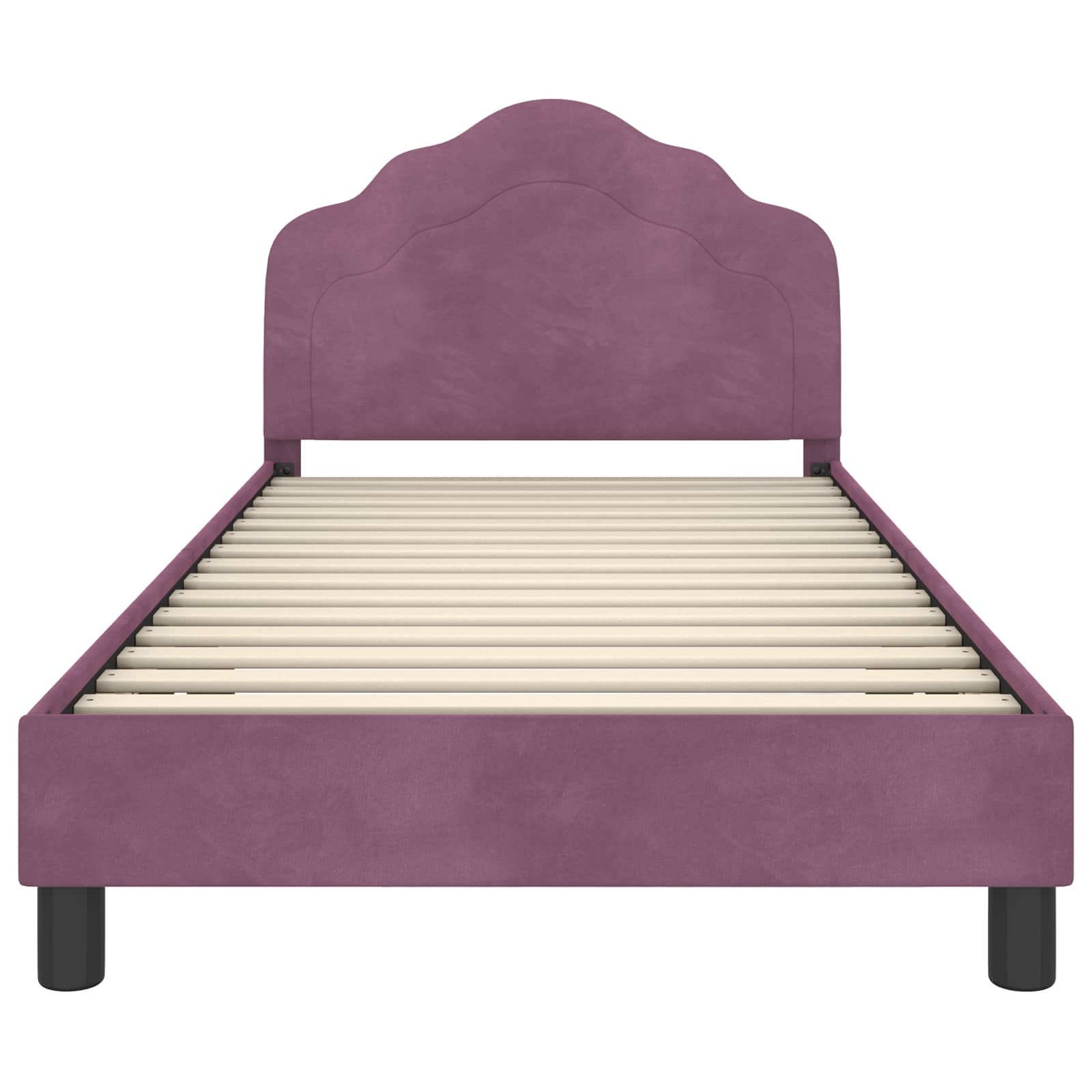 Bedframe voor kinderen met hoofdbord Paars 80 x 200 cm Fluweel is nu te koop bij PeponiXL, paradijselijk wonen!
