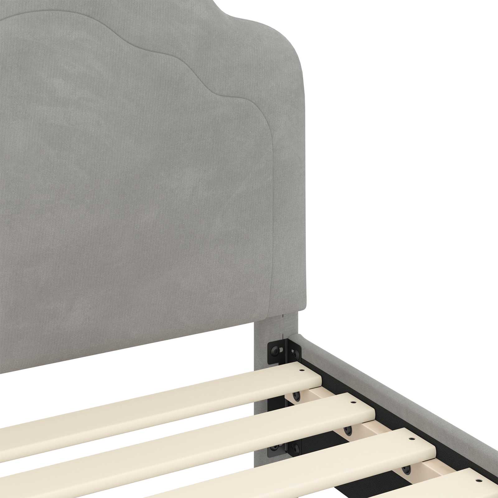 Bedframe voor kinderen met hoofdbord Lichtgrijs 90 x 190 cm is nu te koop bij PeponiXL, paradijselijk wonen!