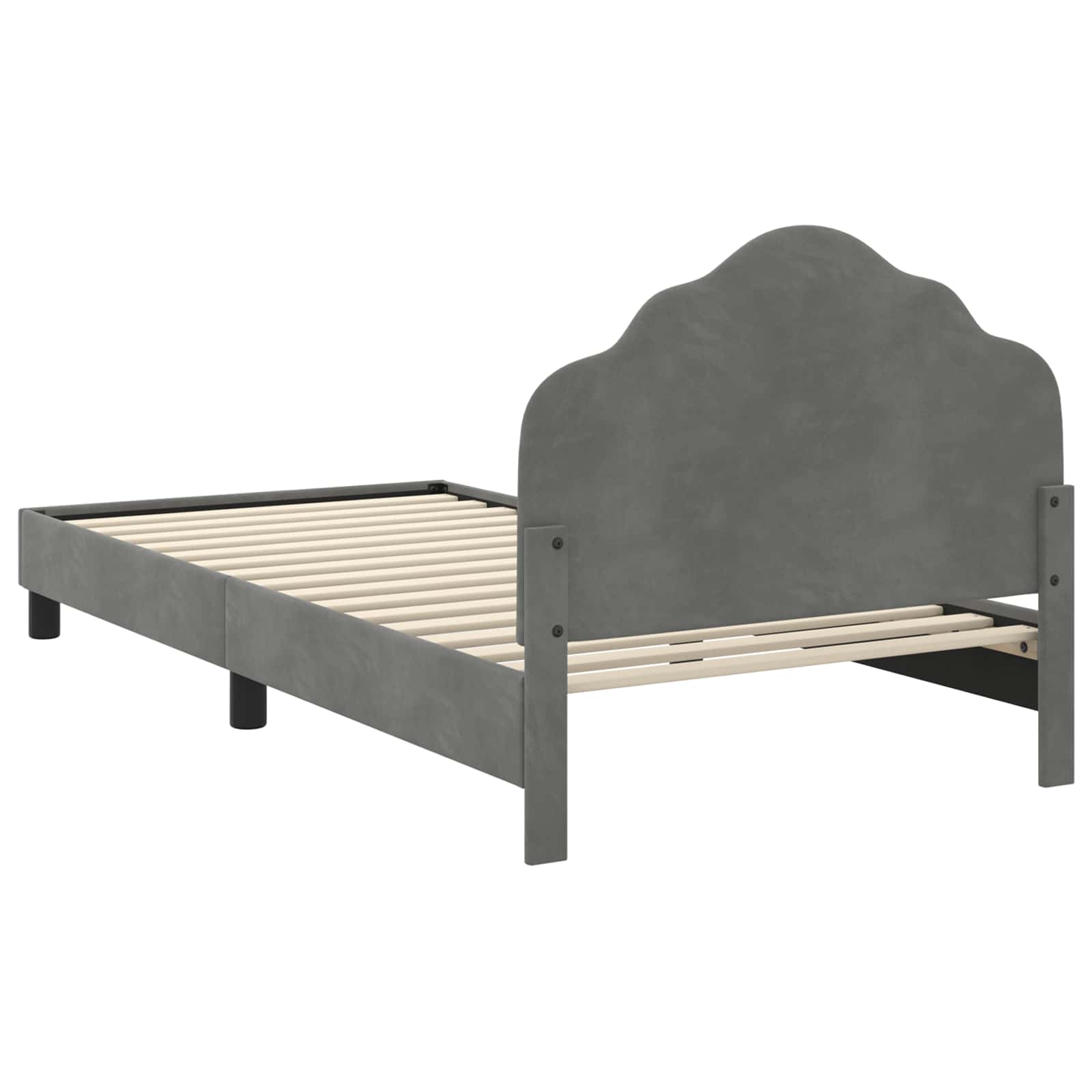 Bedframe voor kinderen met hoofdbord Donkergrijs 90 x 190 cm is nu te koop bij PeponiXL, paradijselijk wonen!