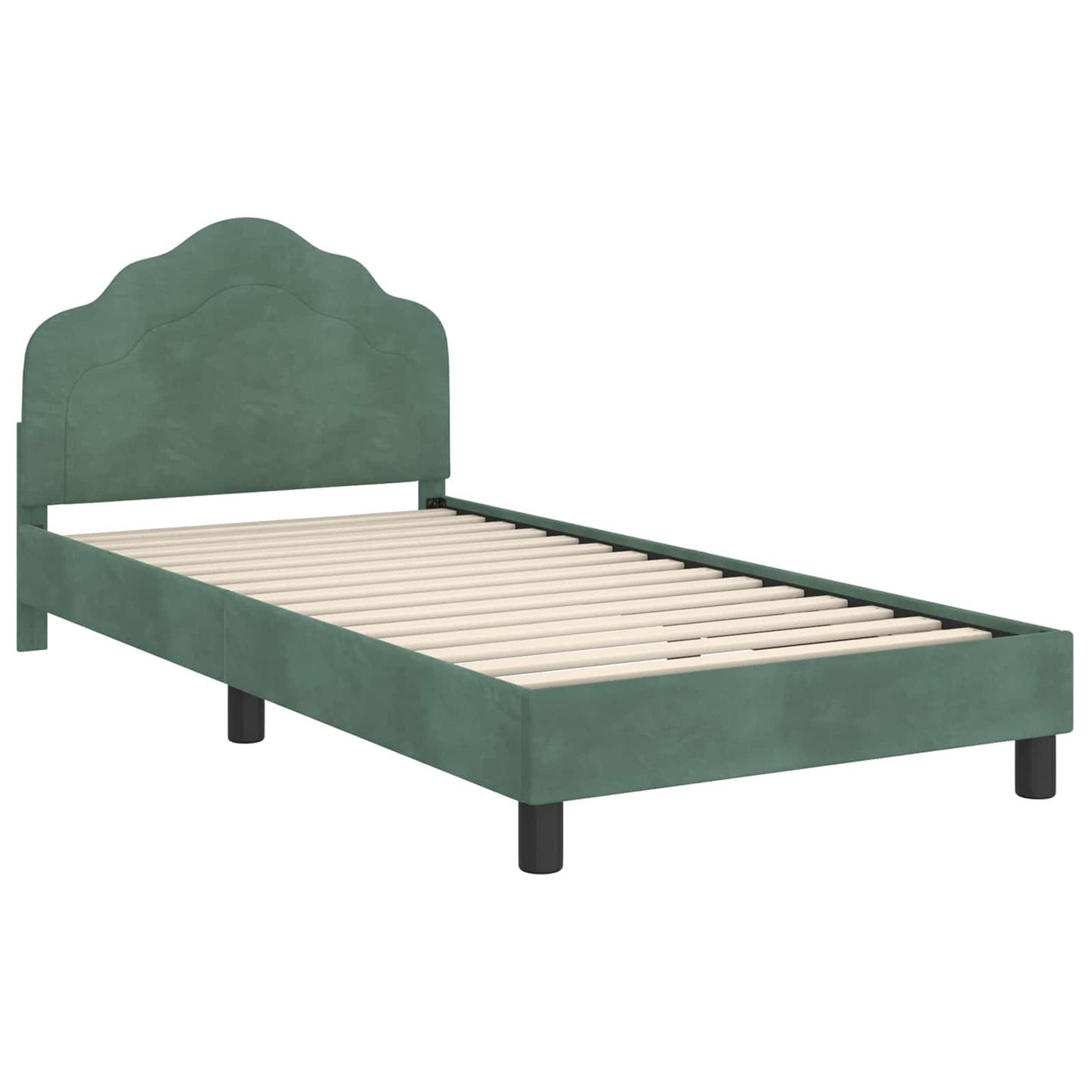 Bedframe voor kinderen met hoofdbord Zeegroen 90 x 190 cm is nu te koop bij PeponiXL, paradijselijk wonen!