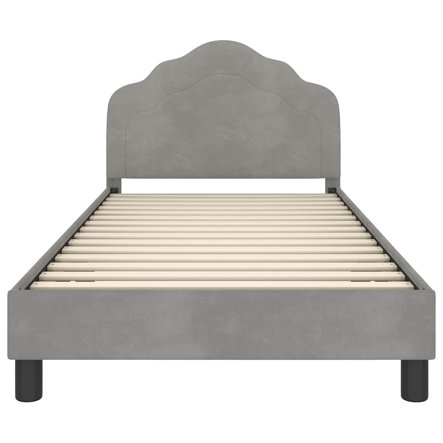 Bedframe voor kinderen met hoofdbord Lichtgrijs 90 x 200 cm is nu te koop bij PeponiXL, paradijselijk wonen!