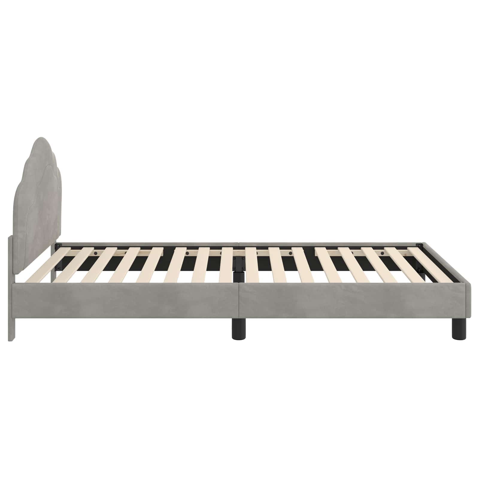 Bedframe voor kinderen met hoofdbord Lichtgrijs 90 x 200 cm is nu te koop bij PeponiXL, paradijselijk wonen!