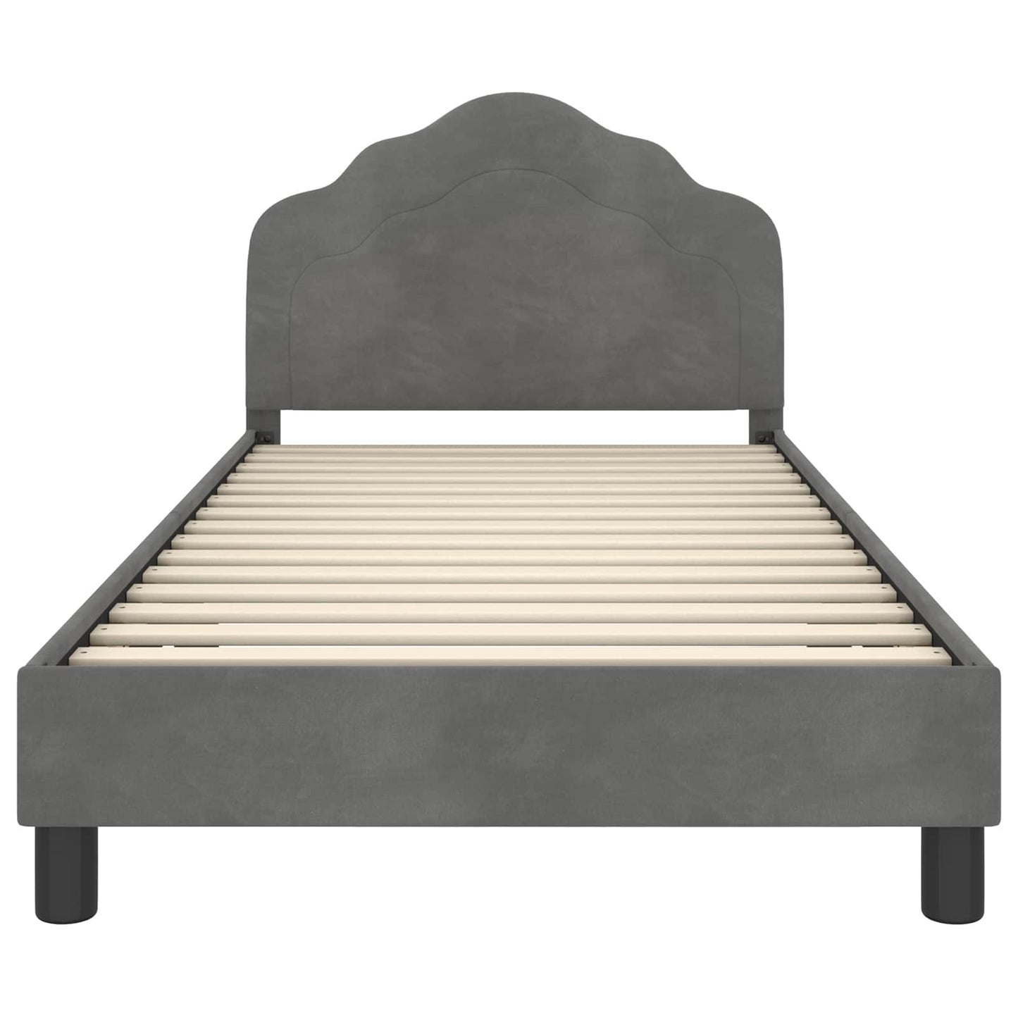 Bedframe voor kinderen met hoofdbord Donkergrijs 90 x 200 cm is nu te koop bij PeponiXL, paradijselijk wonen!