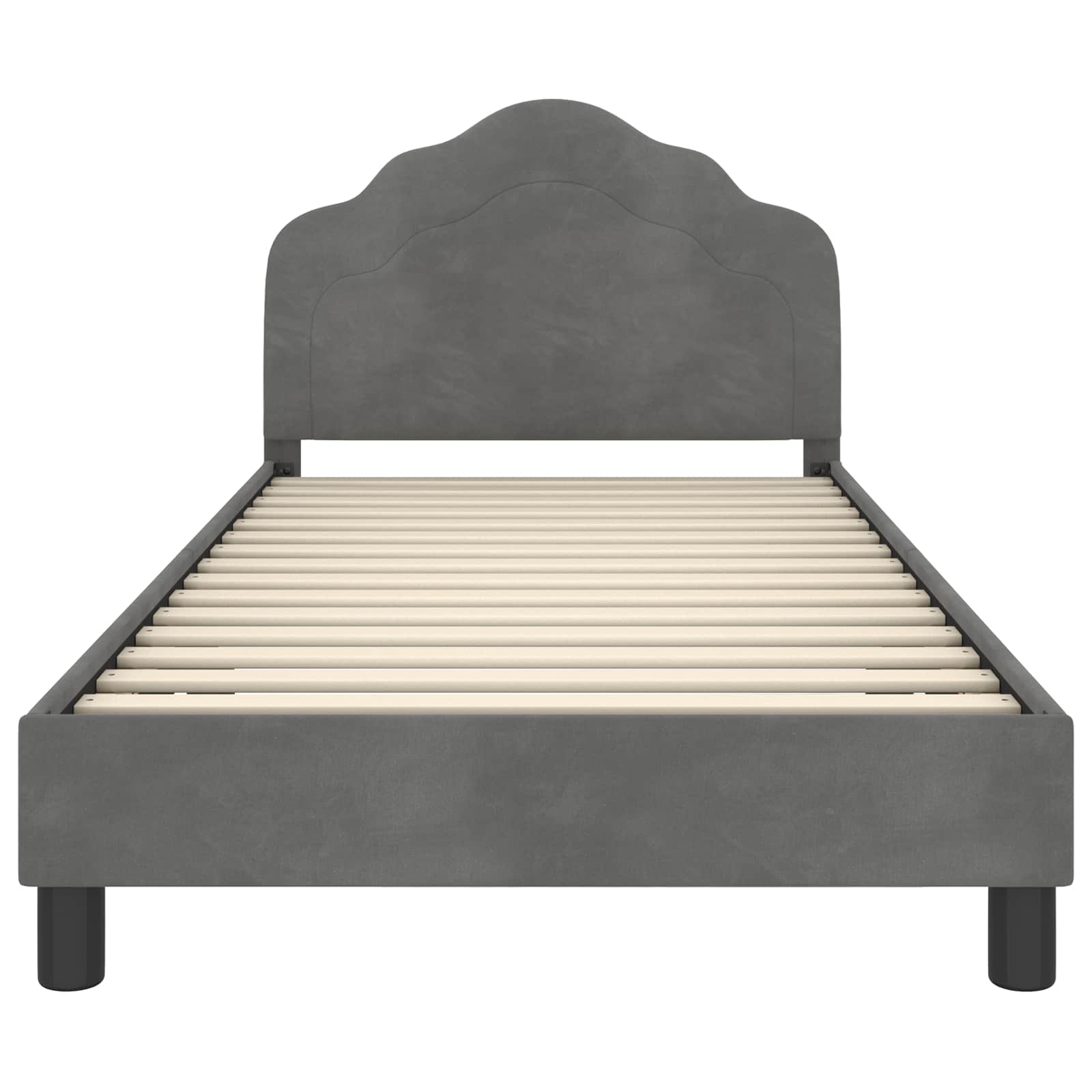 Bedframe voor kinderen met hoofdbord Donkergrijs 90 x 200 cm is nu te koop bij PeponiXL, paradijselijk wonen!