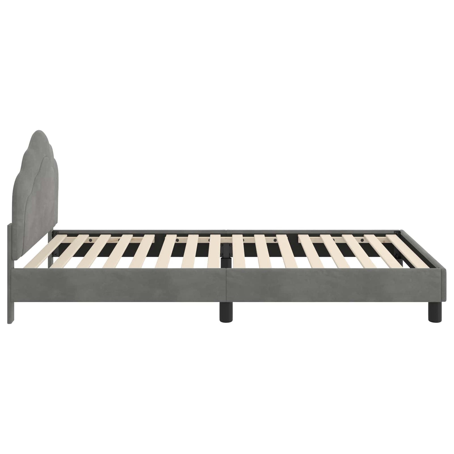 Bedframe voor kinderen met hoofdbord Donkergrijs 90 x 200 cm is nu te koop bij PeponiXL, paradijselijk wonen!