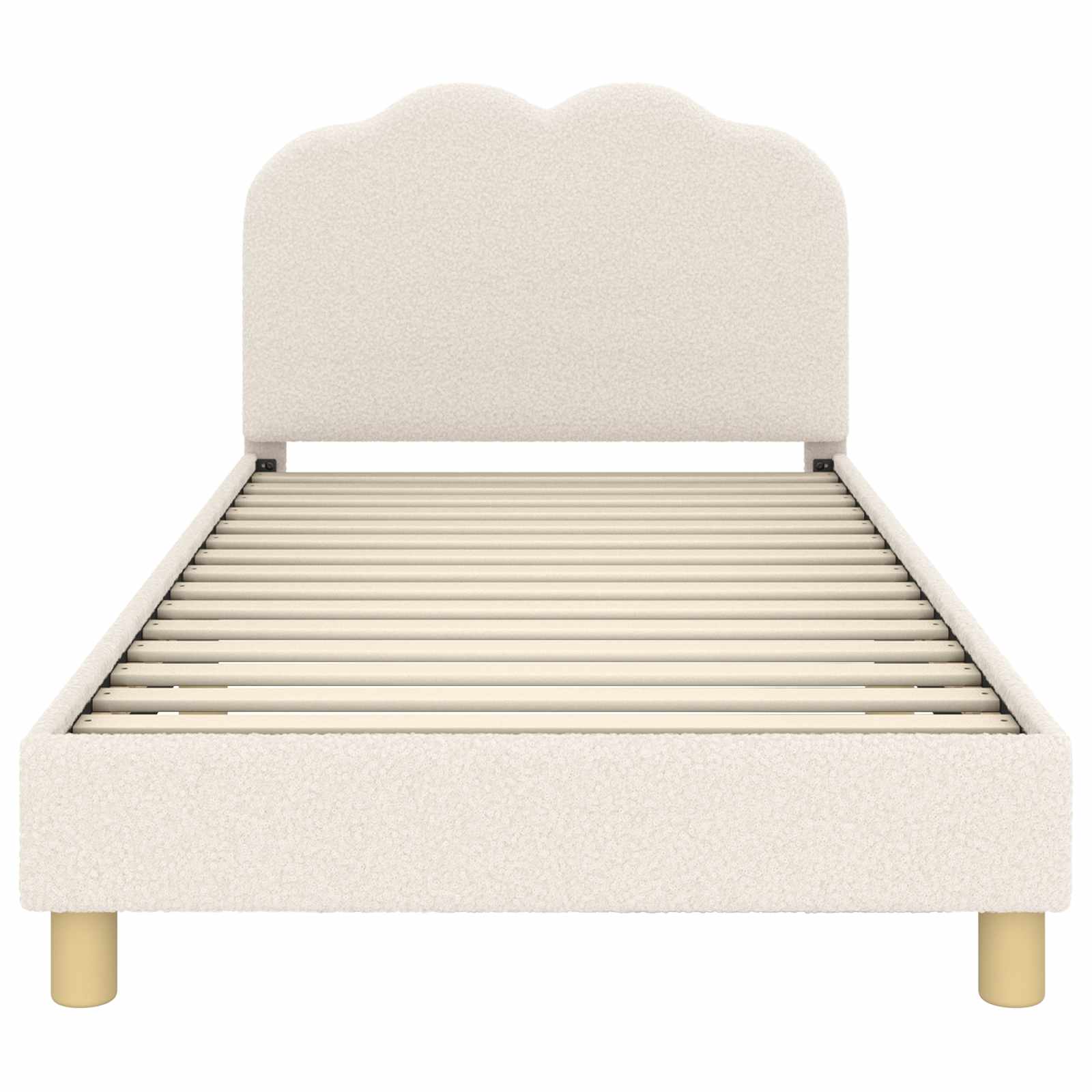 Bedframe voor kinderen met hoofdbord Crème 80 x 200 cm is nu te koop bij PeponiXL, paradijselijk wonen!