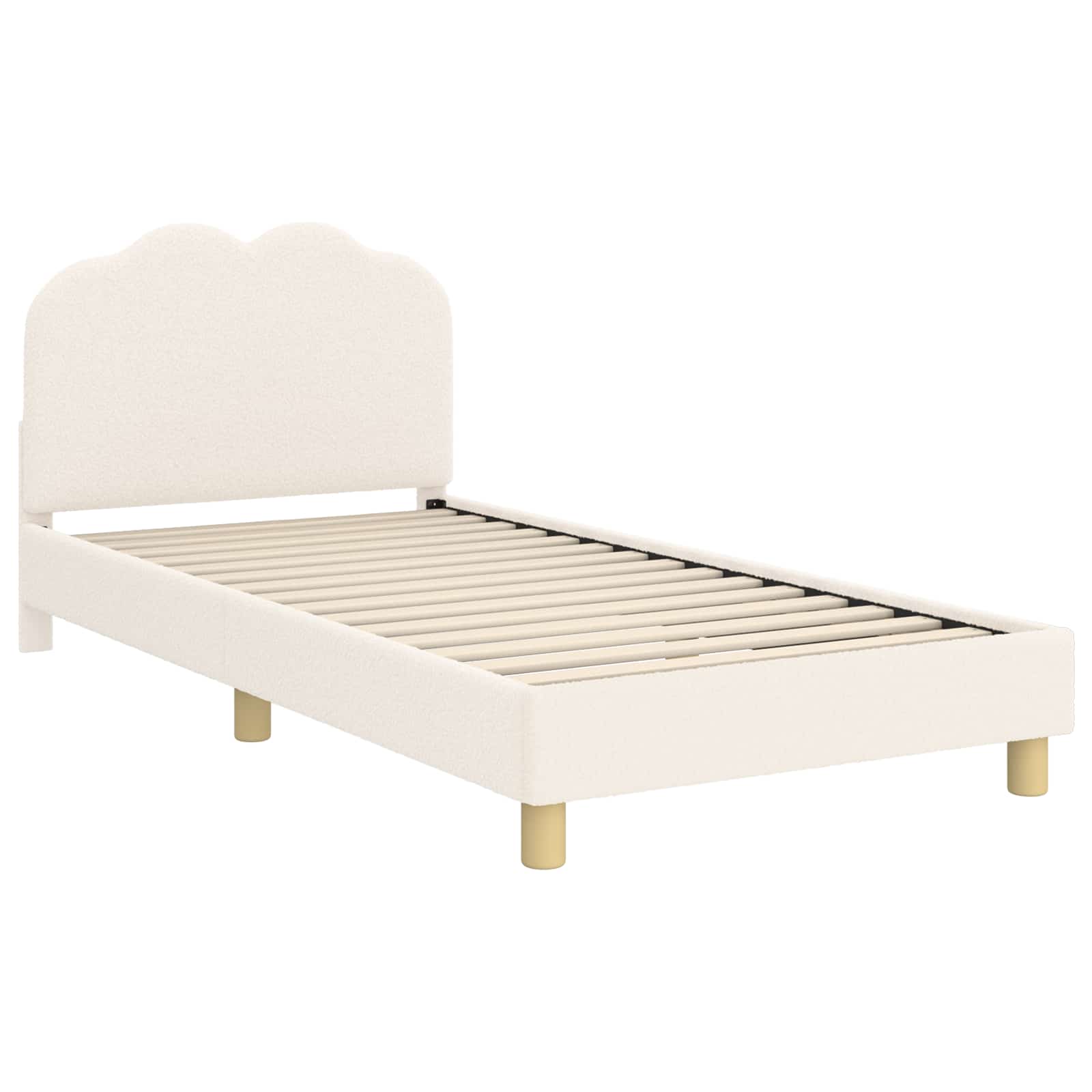 Bedframe voor kinderen met hoofdbord Crème 90 x 190 cm is nu te koop bij PeponiXL, paradijselijk wonen!