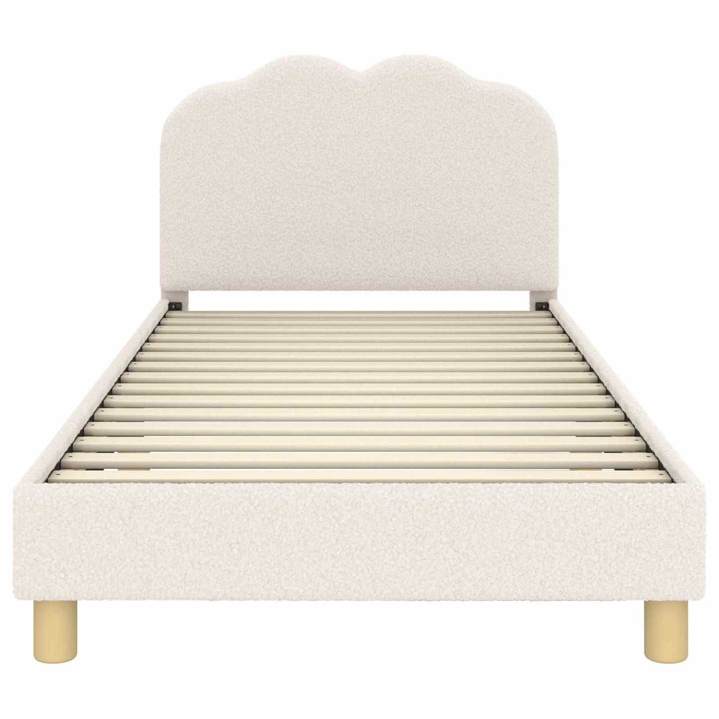 Bedframe voor kinderen met hoofdbord Crème 90 x 200 cm is nu te koop bij PeponiXL, paradijselijk wonen!