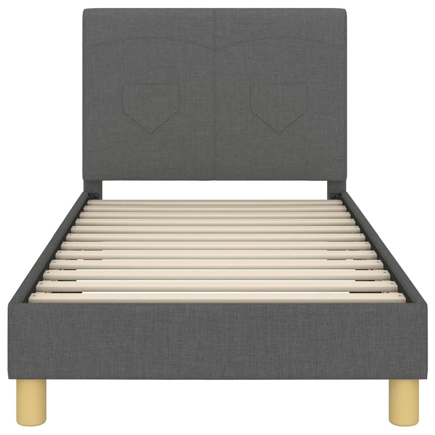 Bedframe voor kinderen met hoofdbord Donkergrijs 80 x 160 cm is nu te koop bij PeponiXL, paradijselijk wonen!