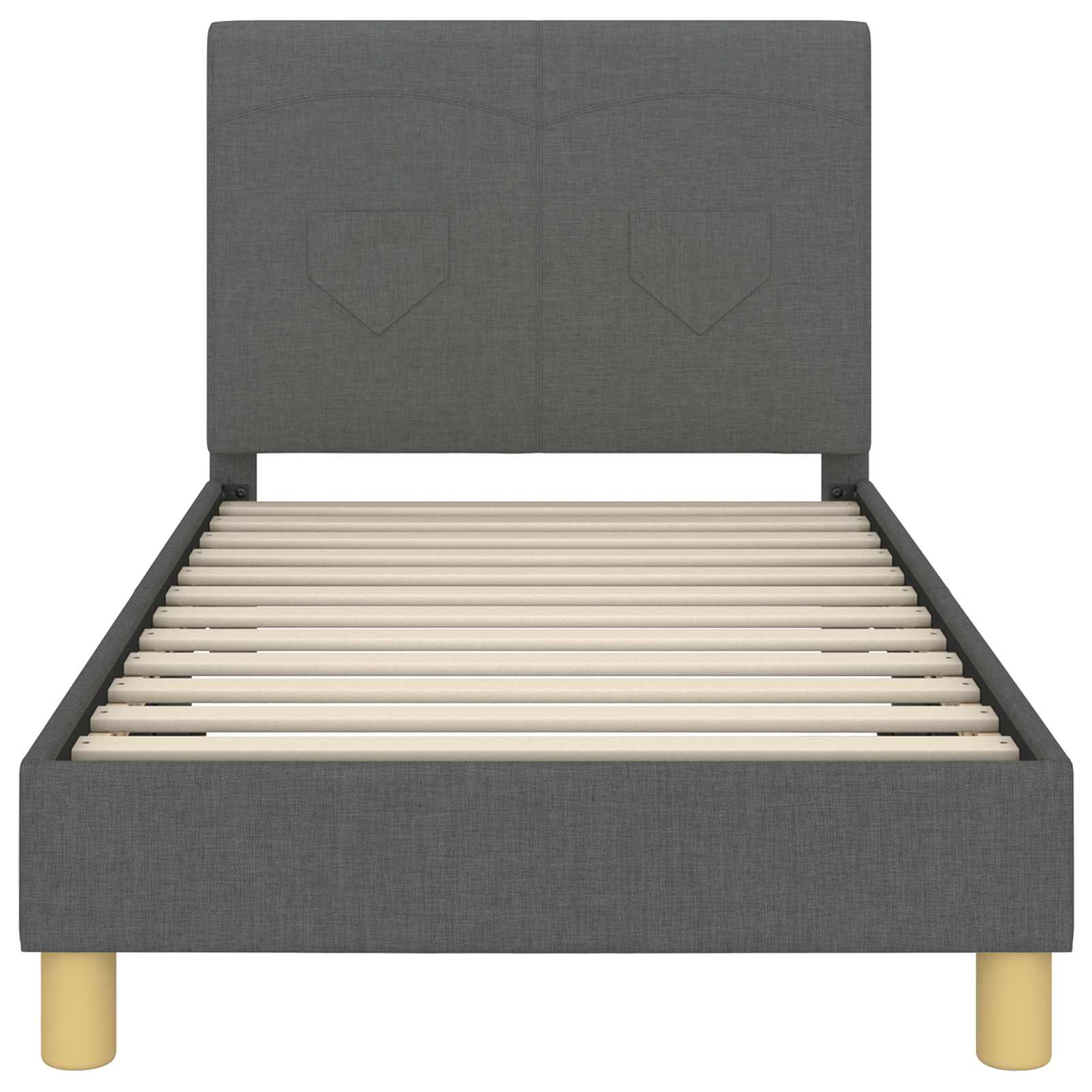 Bedframe voor kinderen met hoofdbord Donkergrijs 80 x 160 cm is nu te koop bij PeponiXL, paradijselijk wonen!