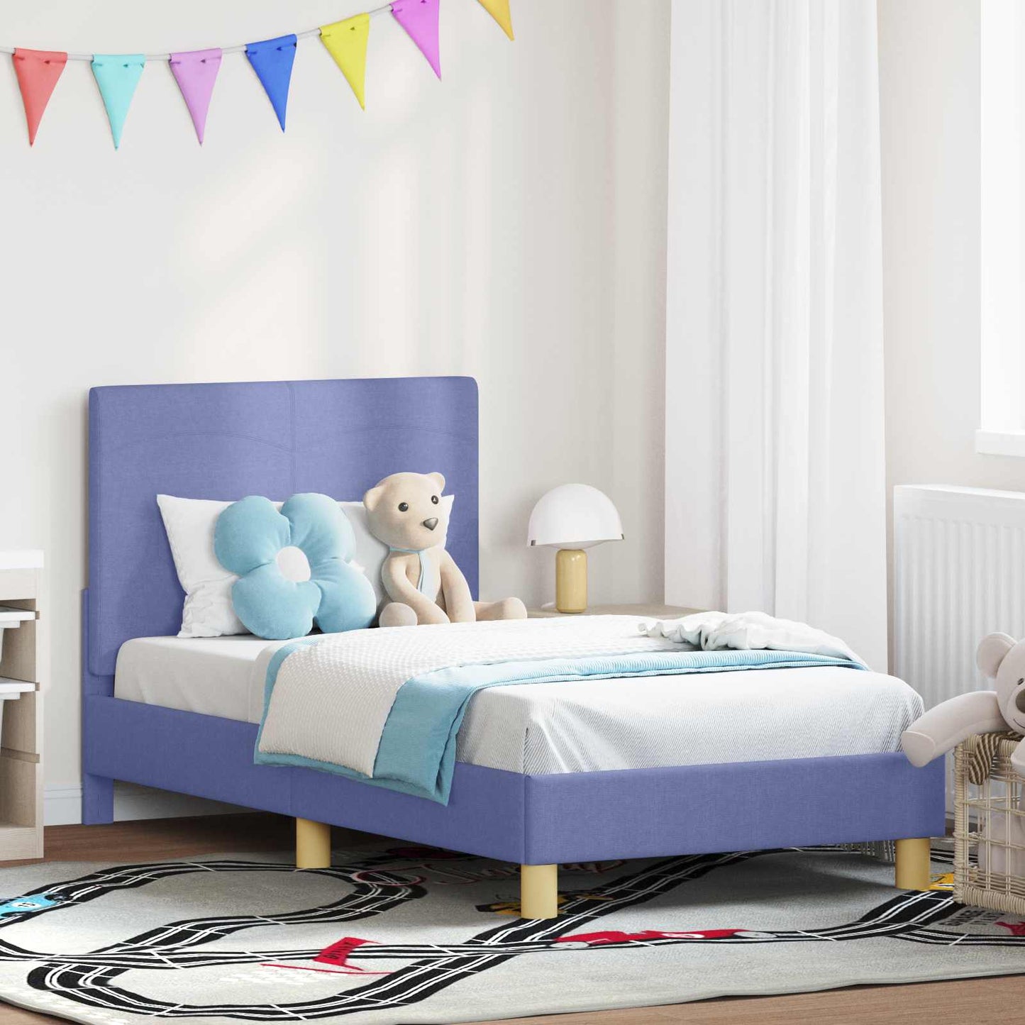 Bedframe voor kinderen met hoofdbord Jeans Blauw 80 x 160 cm is nu te koop bij PeponiXL, paradijselijk wonen!