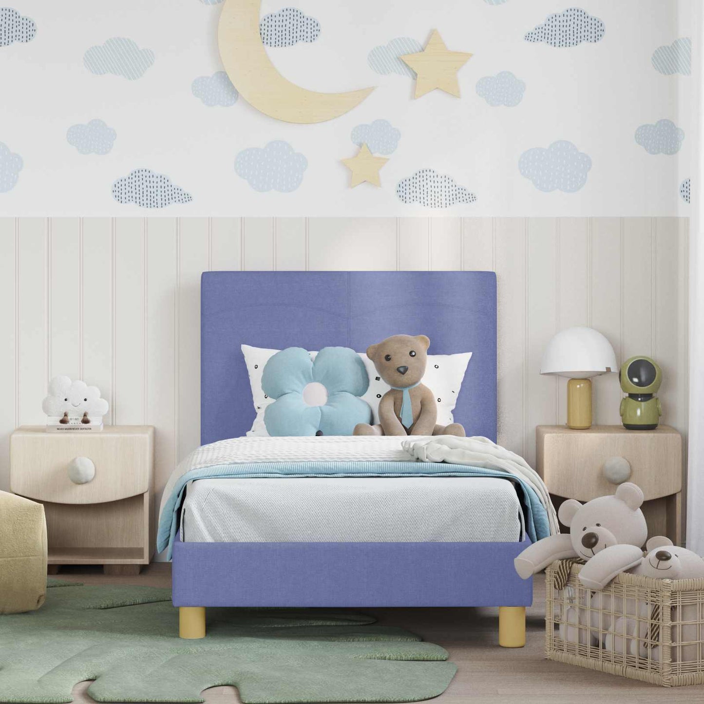 Bedframe voor kinderen met hoofdbord Jeans Blauw 80 x 160 cm is nu te koop bij PeponiXL, paradijselijk wonen!