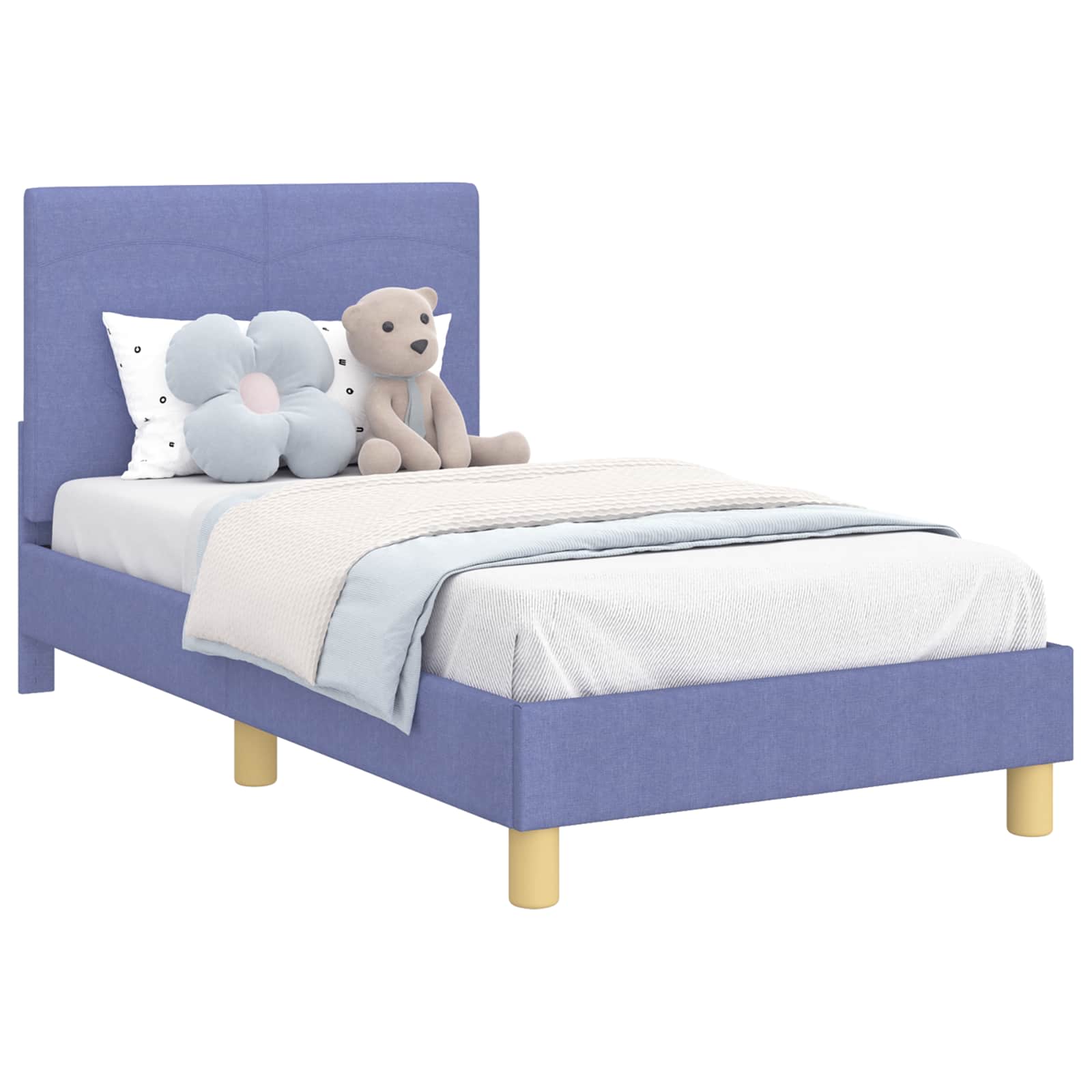 Bedframe voor kinderen met hoofdbord Jeans Blauw 80 x 160 cm is nu te koop bij PeponiXL, paradijselijk wonen!