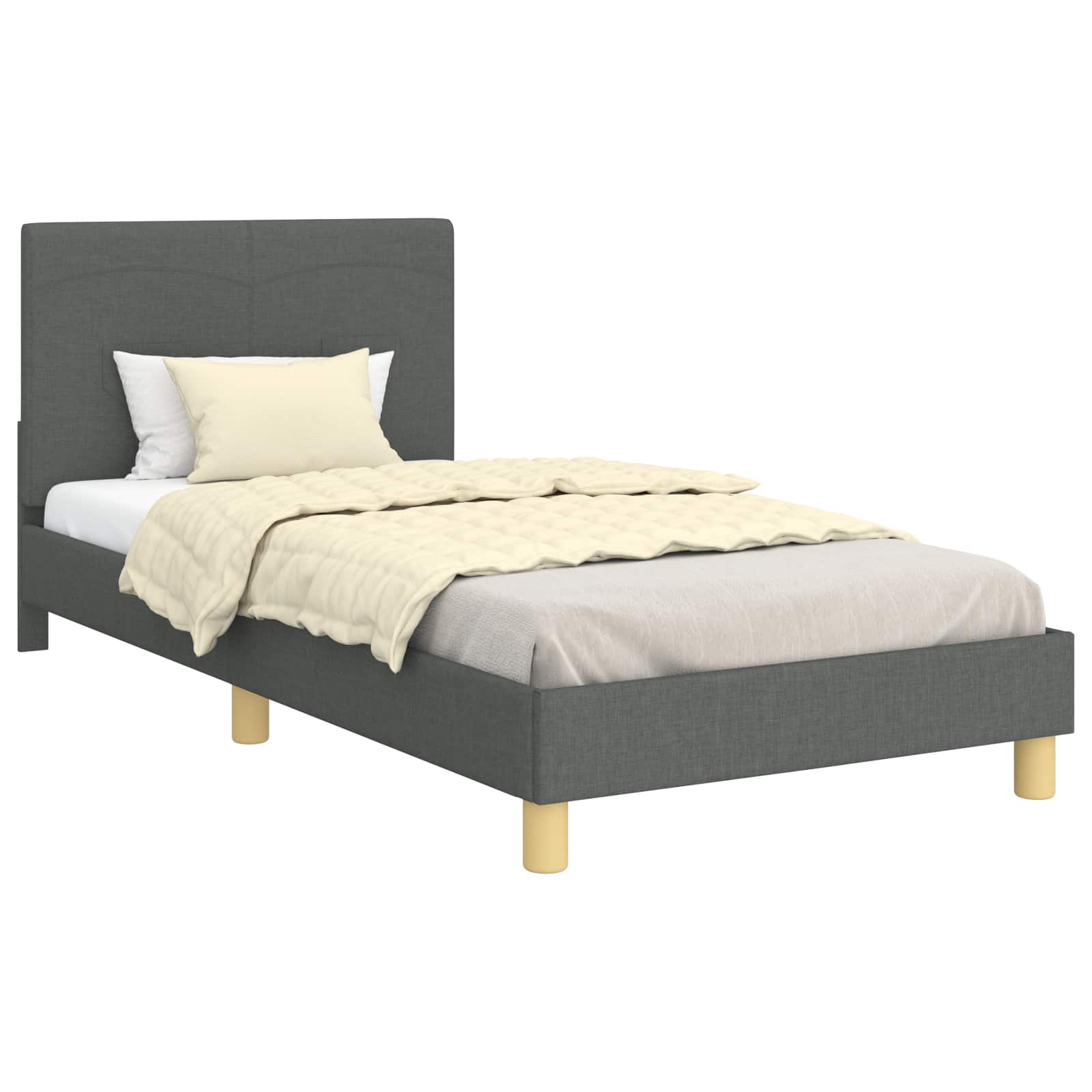Bedframe voor kinderen met hoofdbord Donkergrijs 80 x 200 cm is nu te koop bij PeponiXL, paradijselijk wonen!