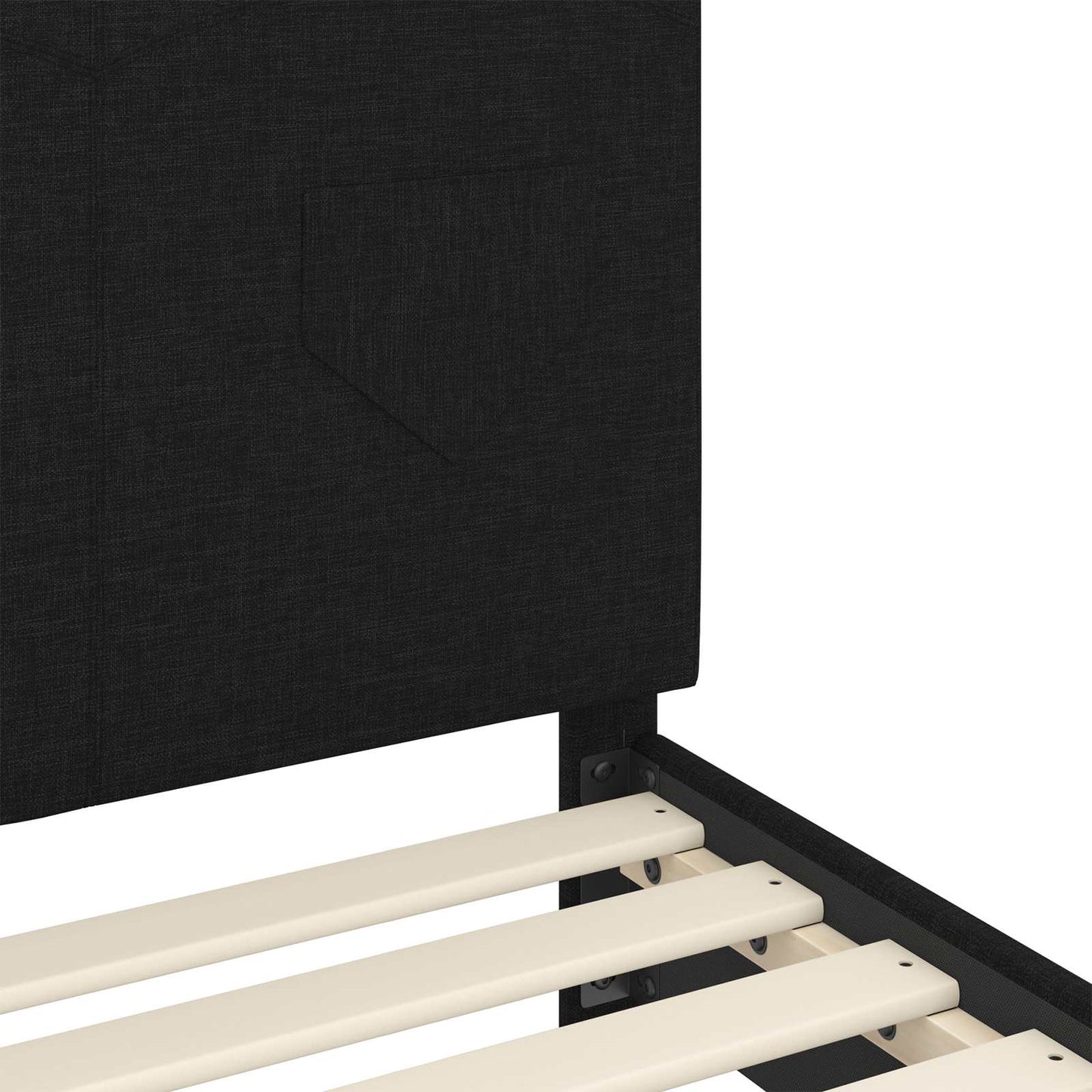 Bedframe voor kinderen met hoofdbord Zwart 80 x 200 cm Stof is nu te koop bij PeponiXL, paradijselijk wonen!