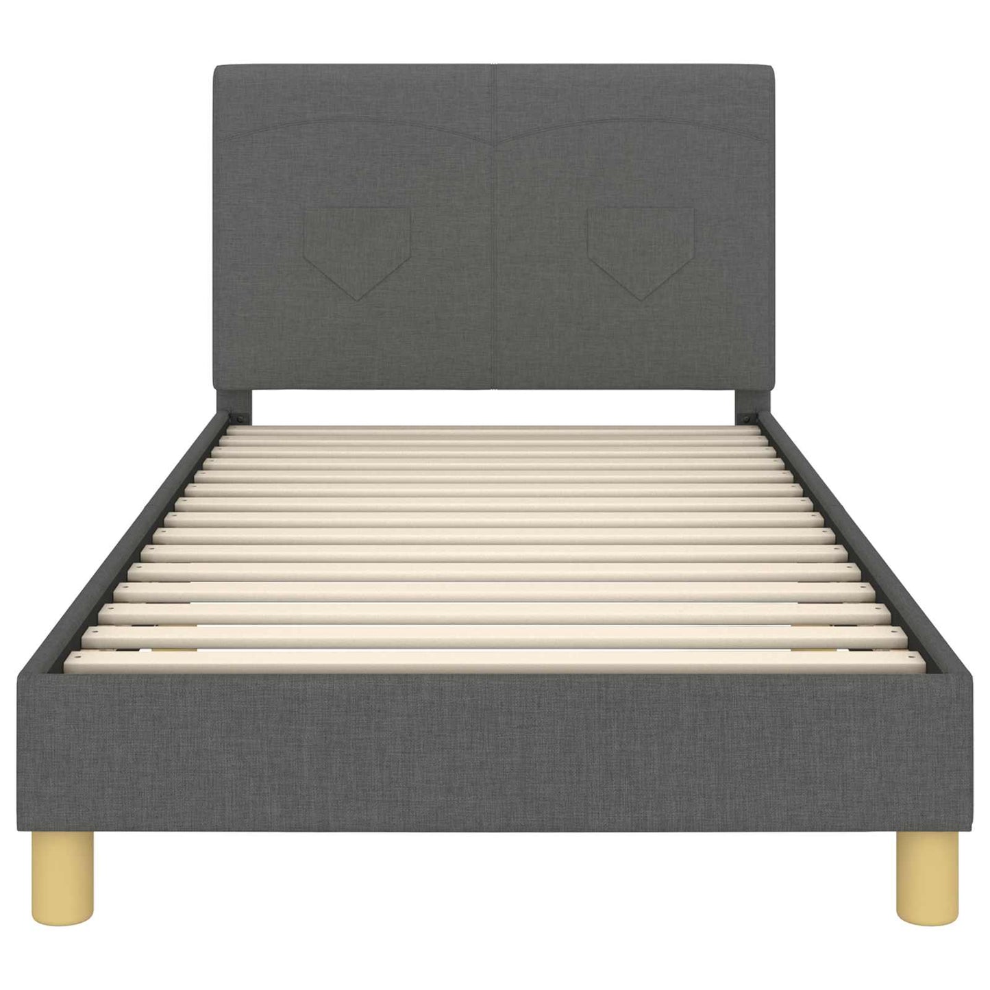 Bedframe voor kinderen met hoofdbord Donkergrijs 90 x 190 cm is nu te koop bij PeponiXL, paradijselijk wonen!