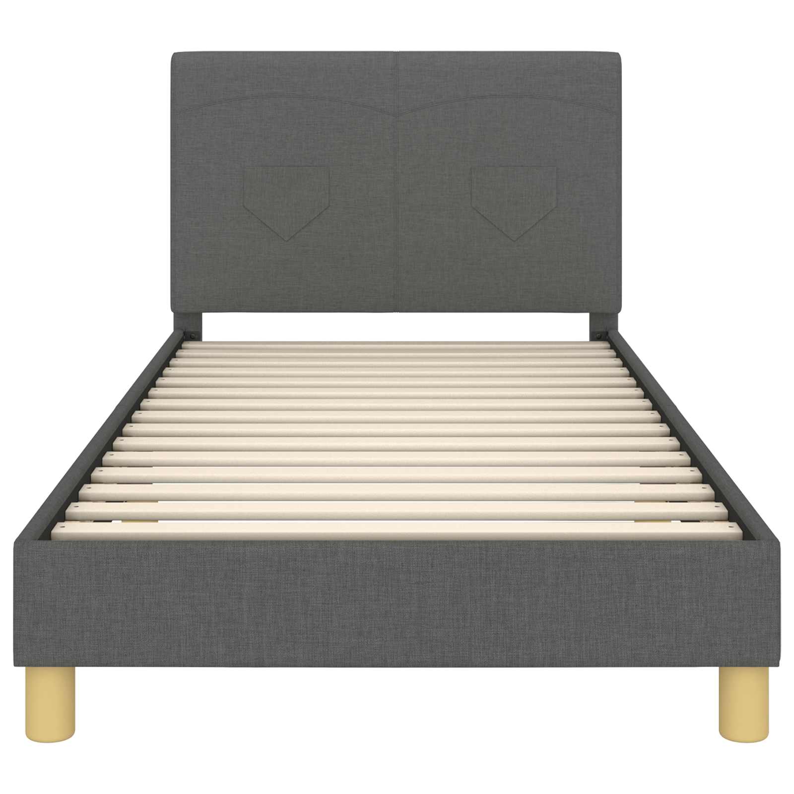 Bedframe voor kinderen met hoofdbord Donkergrijs 90 x 190 cm is nu te koop bij PeponiXL, paradijselijk wonen!
