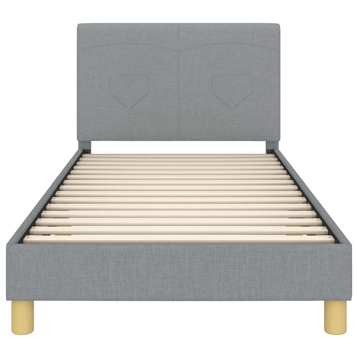 Bedframe voor kinderen met hoofdbord Lichtgrijs 90 x 200 cm is nu te koop bij PeponiXL, paradijselijk wonen!