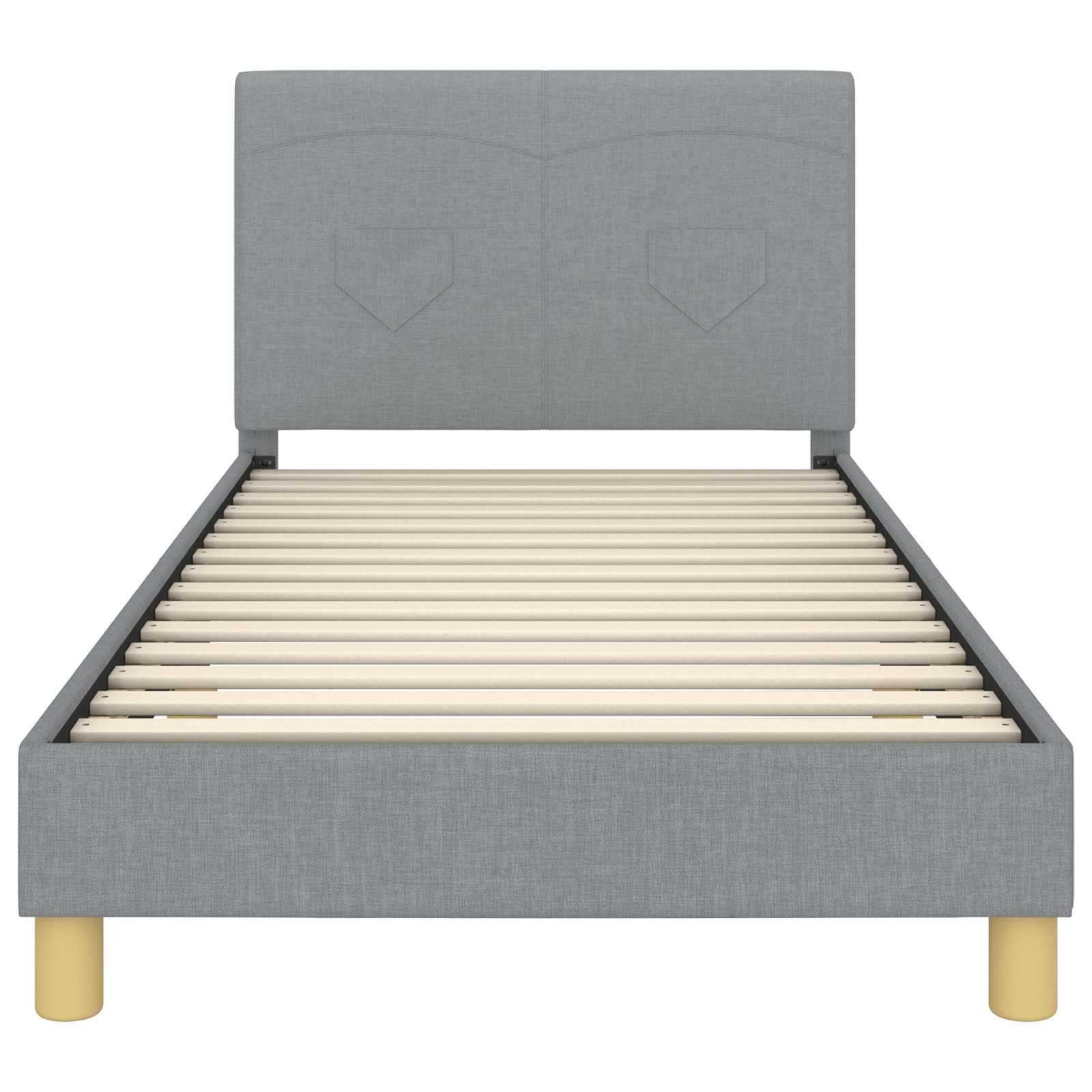 Bedframe voor kinderen met hoofdbord Lichtgrijs 90 x 200 cm is nu te koop bij PeponiXL, paradijselijk wonen!