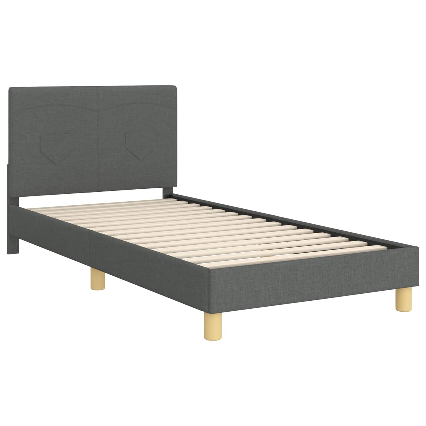 Bedframe voor kinderen met hoofdbord Donkergrijs 90 x 200 cm is nu te koop bij PeponiXL, paradijselijk wonen!