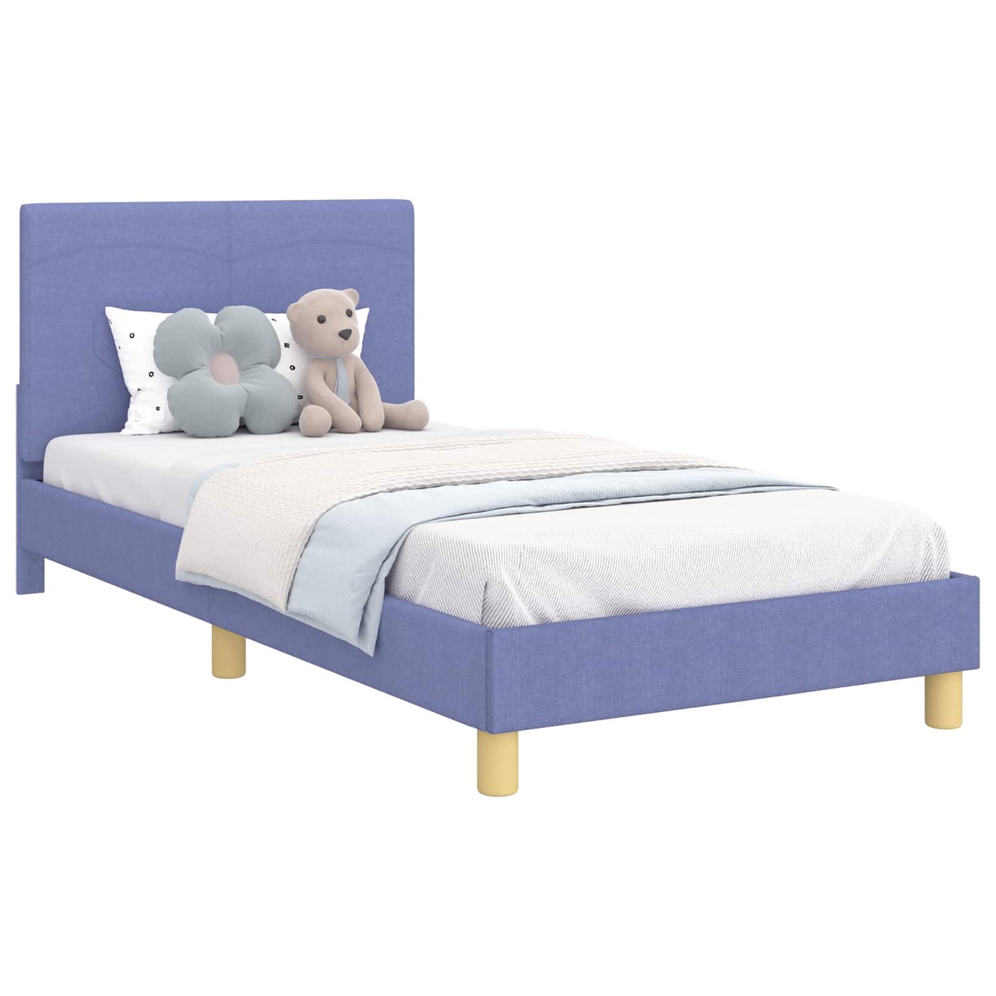 Bedframe voor kinderen met hoofdbord Jeans Blauw 90 x 200 cm is nu te koop bij PeponiXL, paradijselijk wonen!