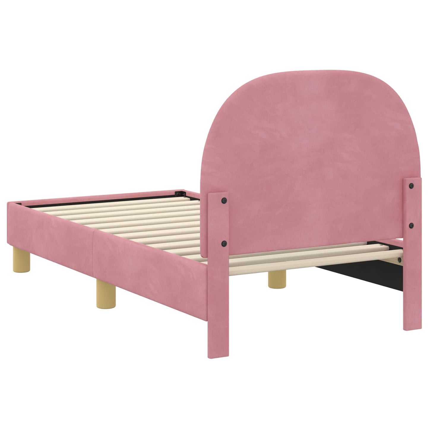 Peuterbedframe met hoofdbord Roze 70 x 140 cm Fluweel is nu te koop bij PeponiXL, paradijselijk wonen!