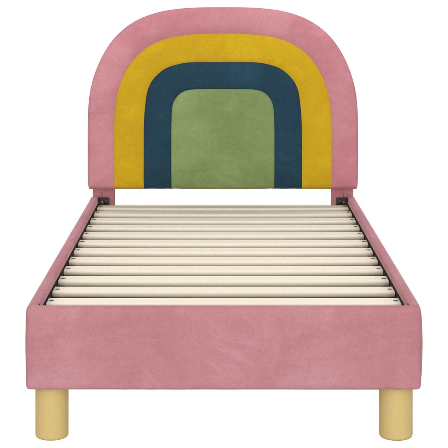 Peuterbedframe met hoofdbord Roze 70 x 140 cm Fluweel is nu te koop bij PeponiXL, paradijselijk wonen!