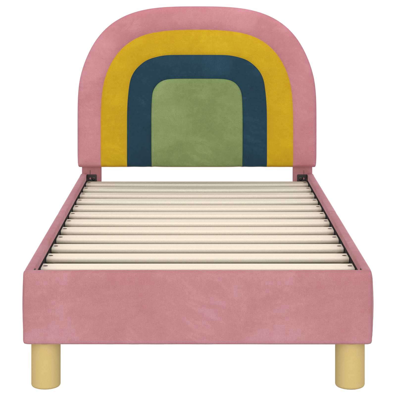Peuterbedframe met hoofdbord Roze 70 x 140 cm Fluweel is nu te koop bij PeponiXL, paradijselijk wonen!