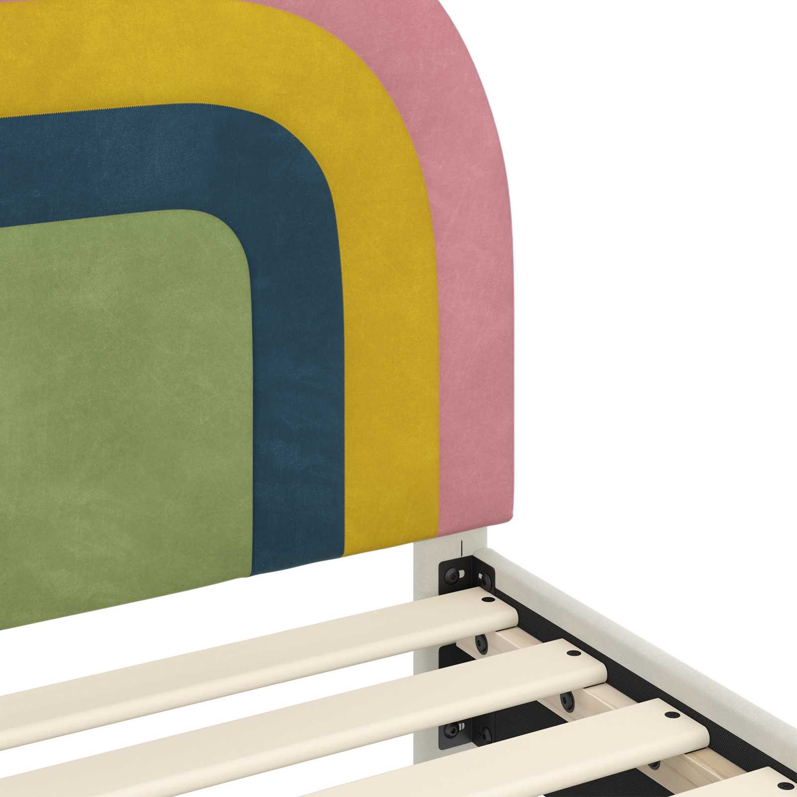 Bedframe voor kinderen met hoofdbord Roze 90 x 200 cm Fluweel is nu te koop bij PeponiXL, paradijselijk wonen!