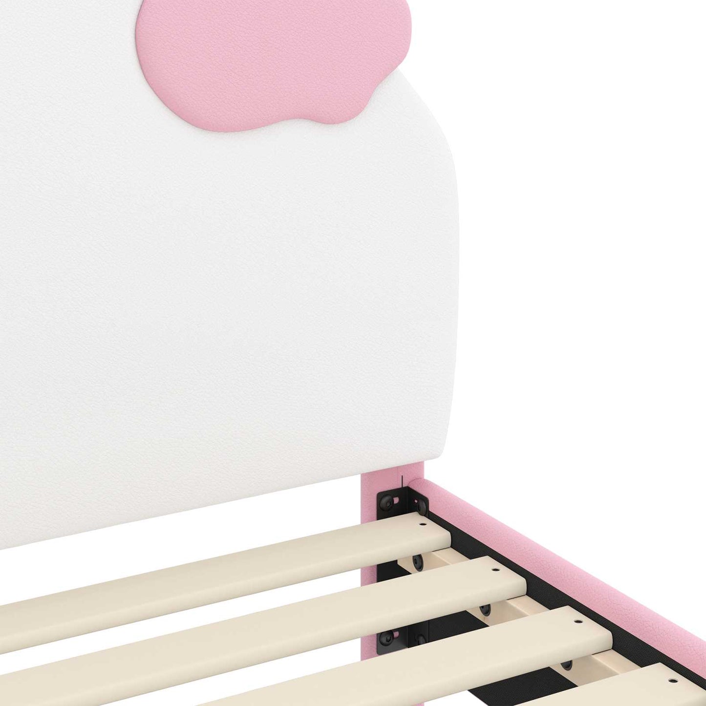 Peuterbedframe met hoofdbord met hoofdeinde Roze 70 x 140 cm PU is nu te koop bij PeponiXL, paradijselijk wonen!