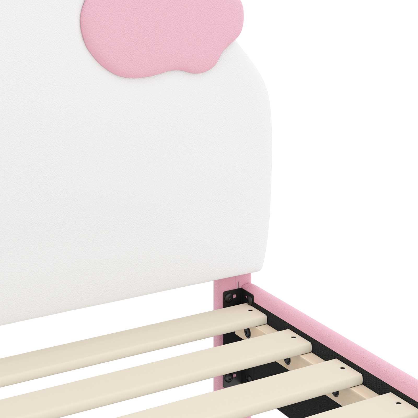 Peuterbedframe met hoofdbord met hoofdeinde Roze 70 x 140 cm PU is nu te koop bij PeponiXL, paradijselijk wonen!