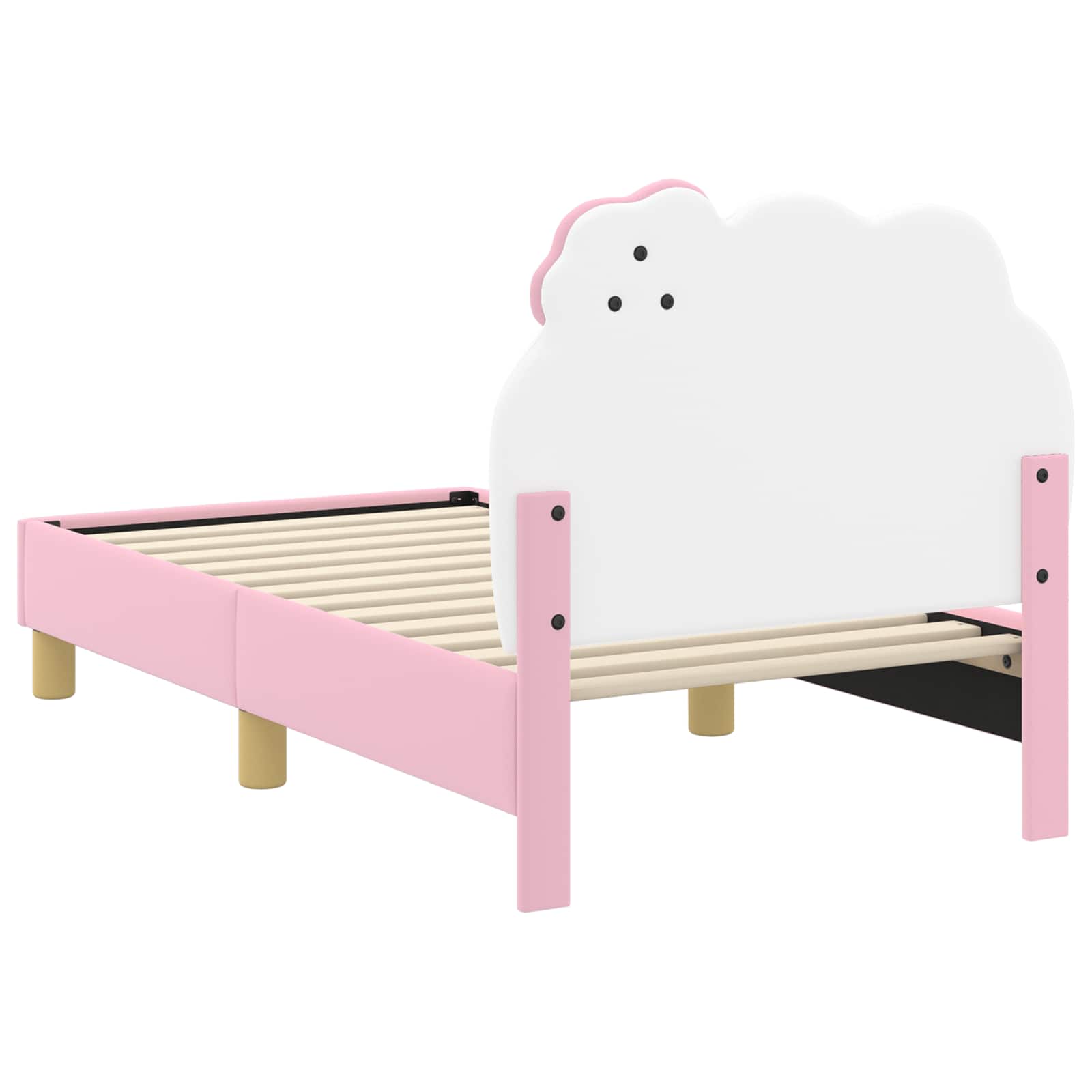 Peuterbedframe met hoofdbord met hoofdeinde Roze 70 x 140 cm PU is nu te koop bij PeponiXL, paradijselijk wonen!