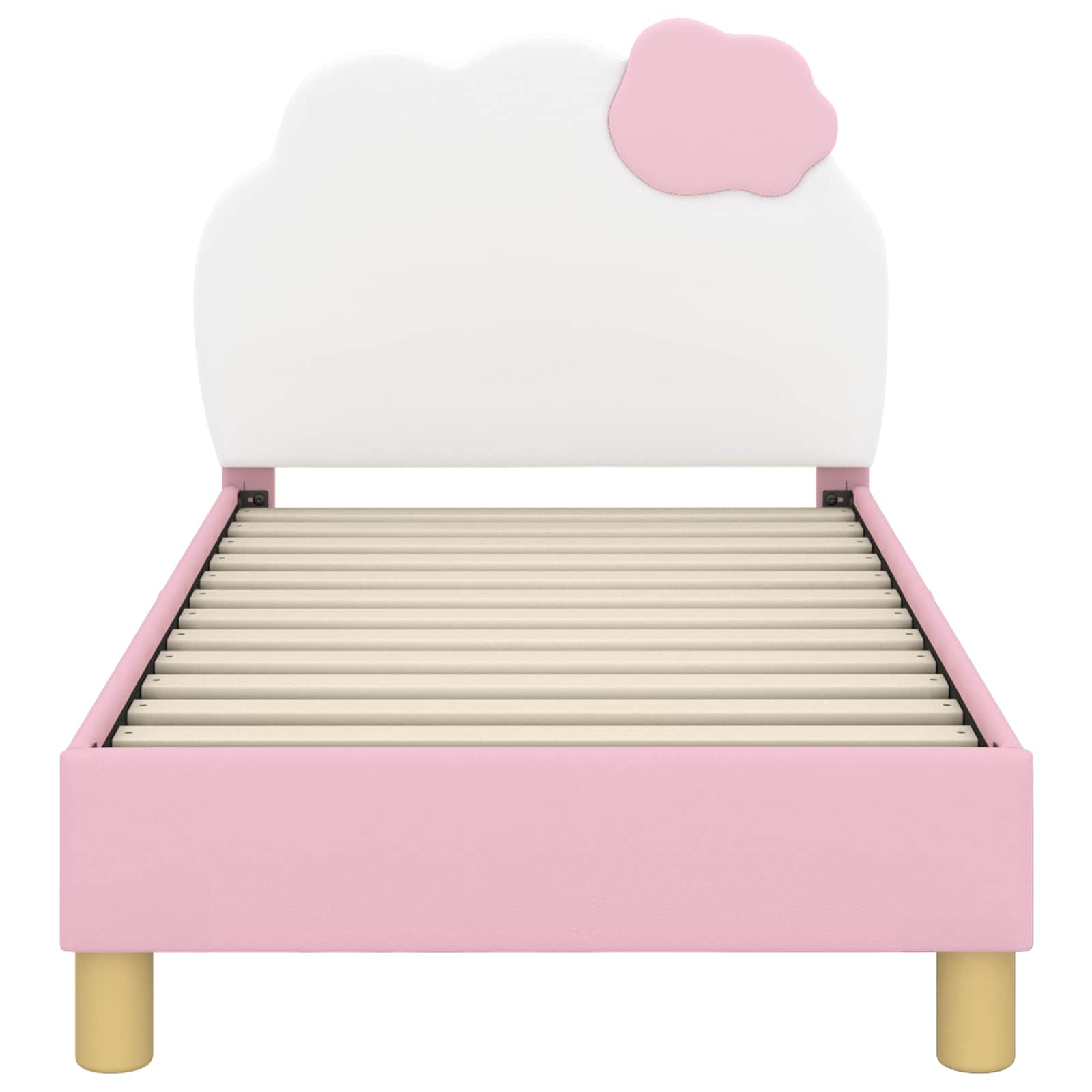 Peuterbedframe met hoofdbord met hoofdeinde Roze 70 x 140 cm PU is nu te koop bij PeponiXL, paradijselijk wonen!