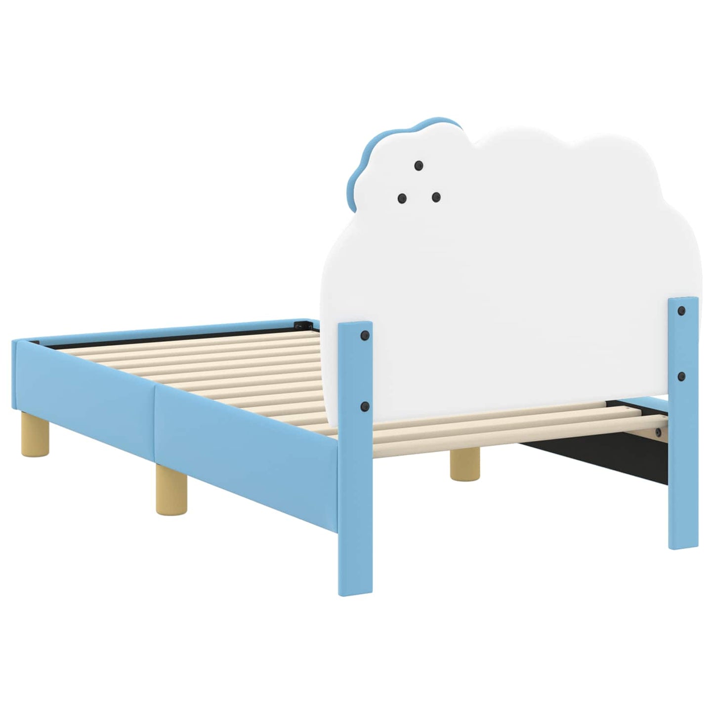 Peuterbedframe met hoofdbord Blauw 70 x 140 cm PU is nu te koop bij PeponiXL, paradijselijk wonen!