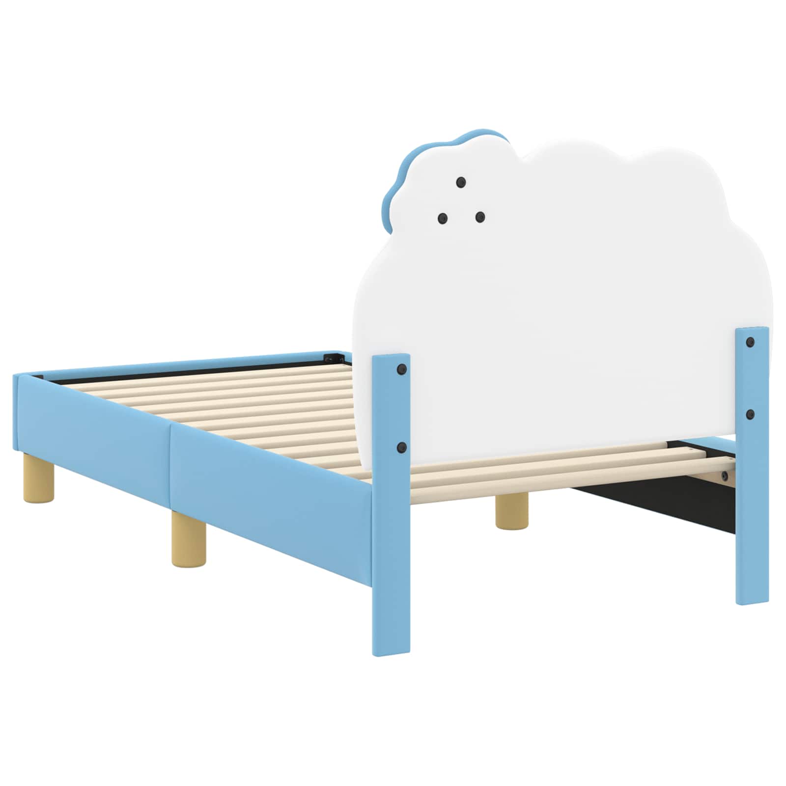 Peuterbedframe met hoofdbord Blauw 70 x 140 cm PU is nu te koop bij PeponiXL, paradijselijk wonen!