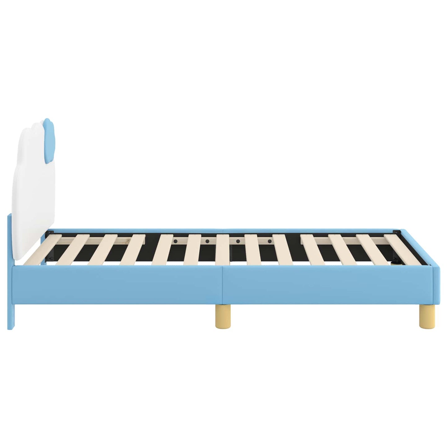 Bedframe voor kinderen met hoofdbord Blauw 80 x 160 cm PU is nu te koop bij PeponiXL, paradijselijk wonen!