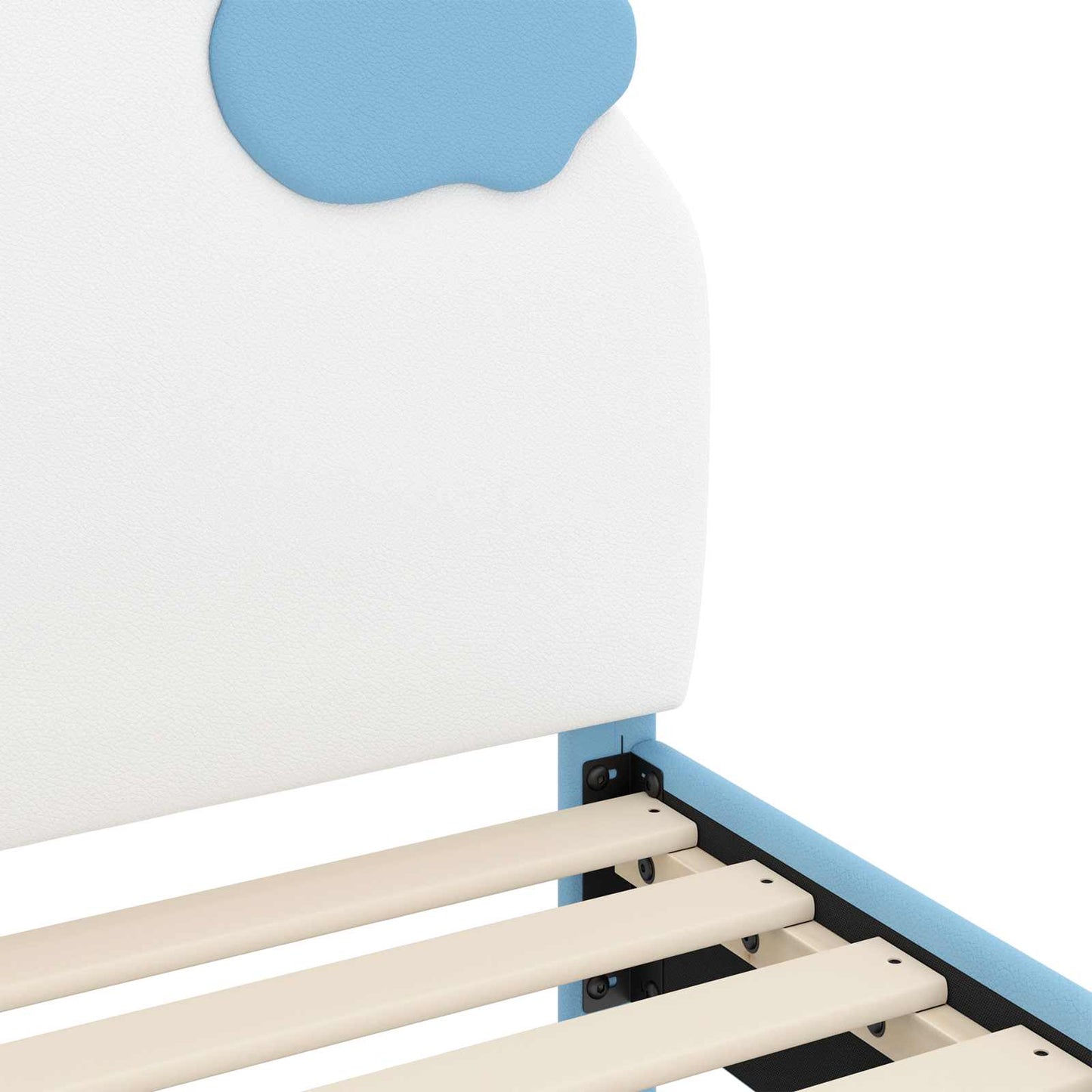 Bedframe voor kinderen met hoofdbord Blauw 80 x 200 cm PU is nu te koop bij PeponiXL, paradijselijk wonen!