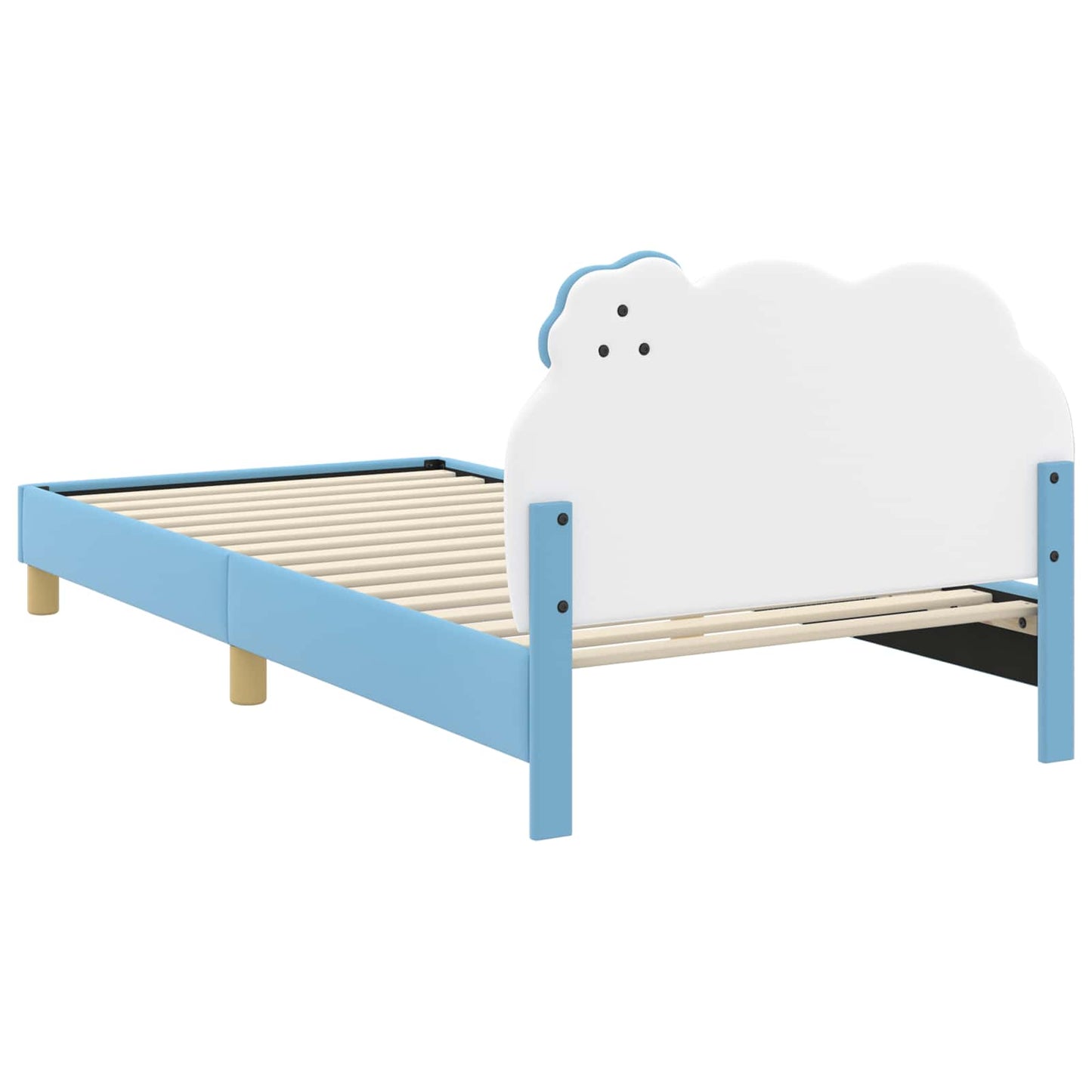 Bedframe voor kinderen met hoofdbord Blauw 90 x 190 cm PU is nu te koop bij PeponiXL, paradijselijk wonen!