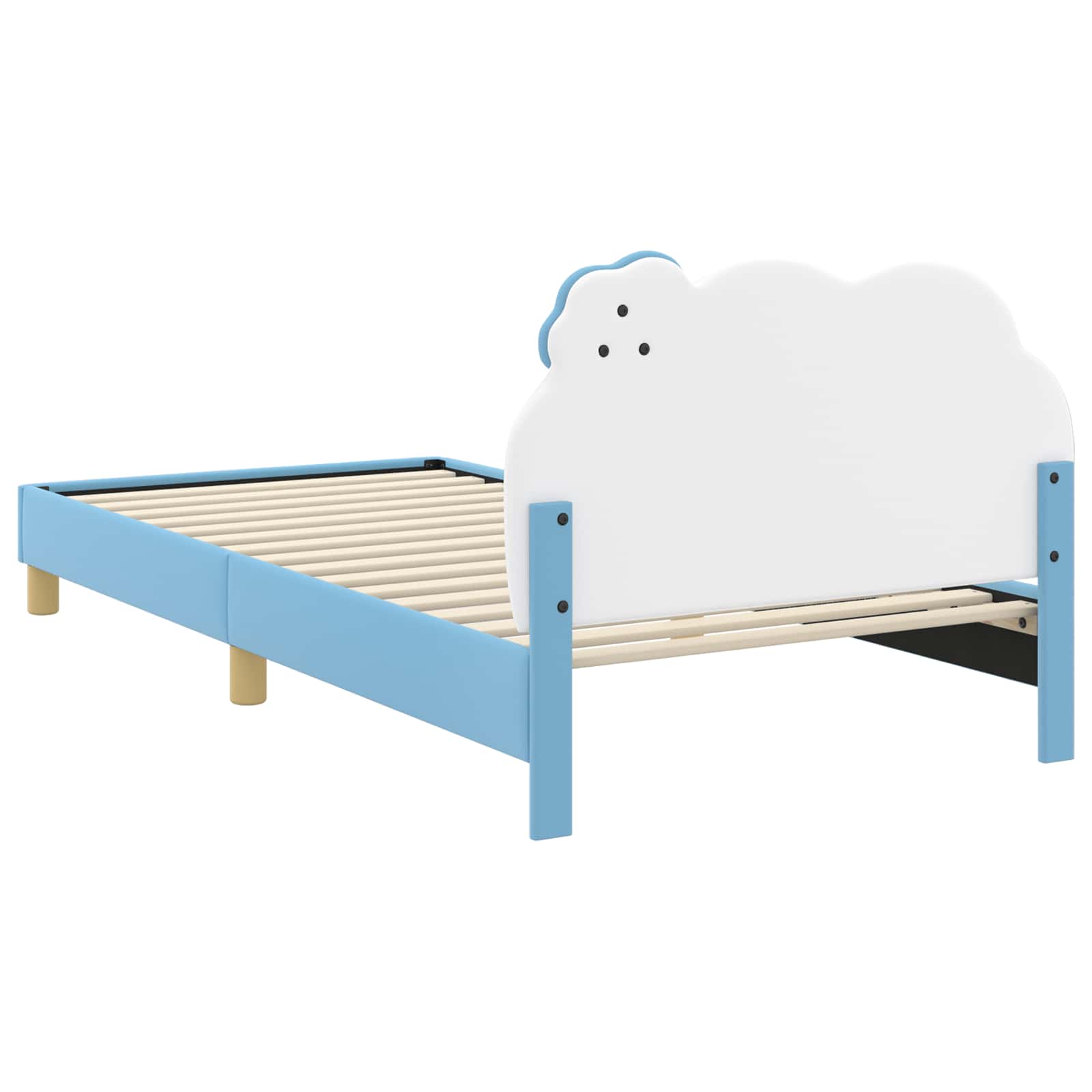 Bedframe voor kinderen met hoofdbord Blauw 90 x 190 cm PU is nu te koop bij PeponiXL, paradijselijk wonen!