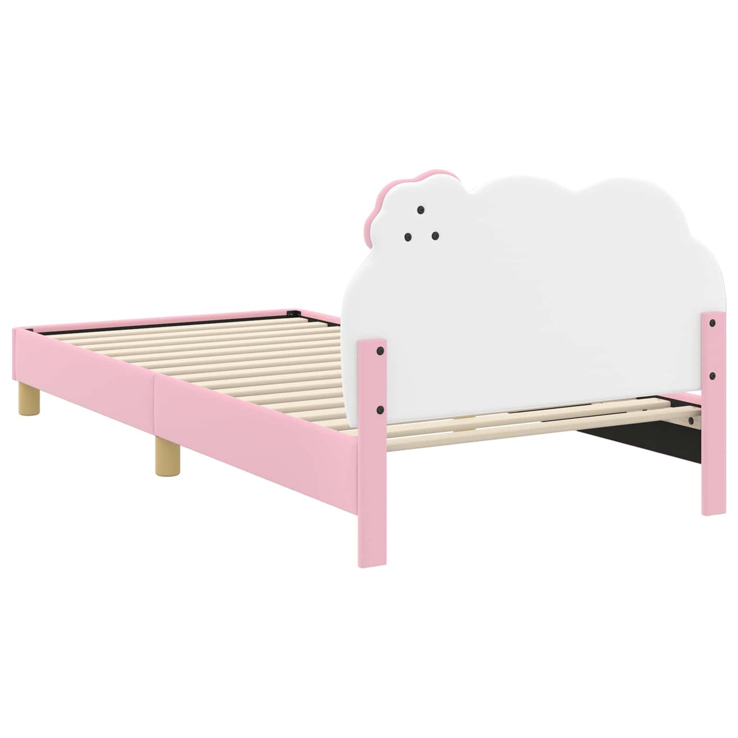 Bedframe voor kinderen met hoofdbord Roze 90 x 200 cm PU is nu te koop bij PeponiXL, paradijselijk wonen!